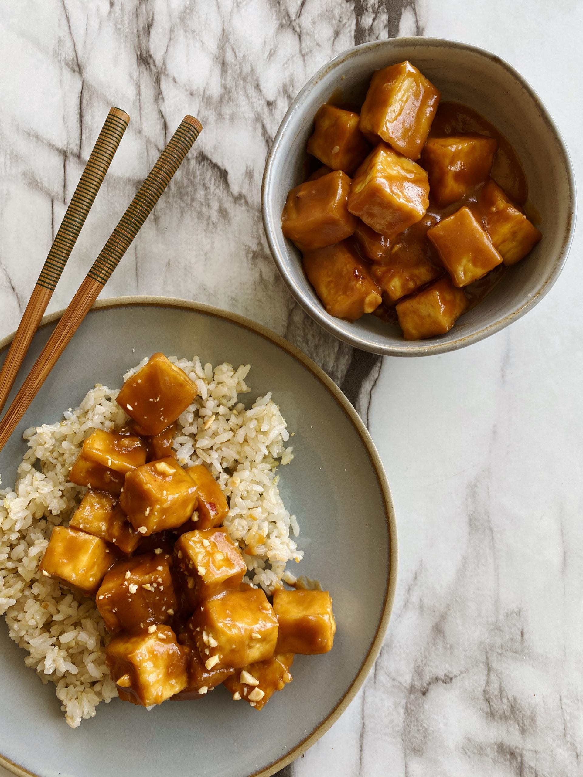 spicy peanut tofu