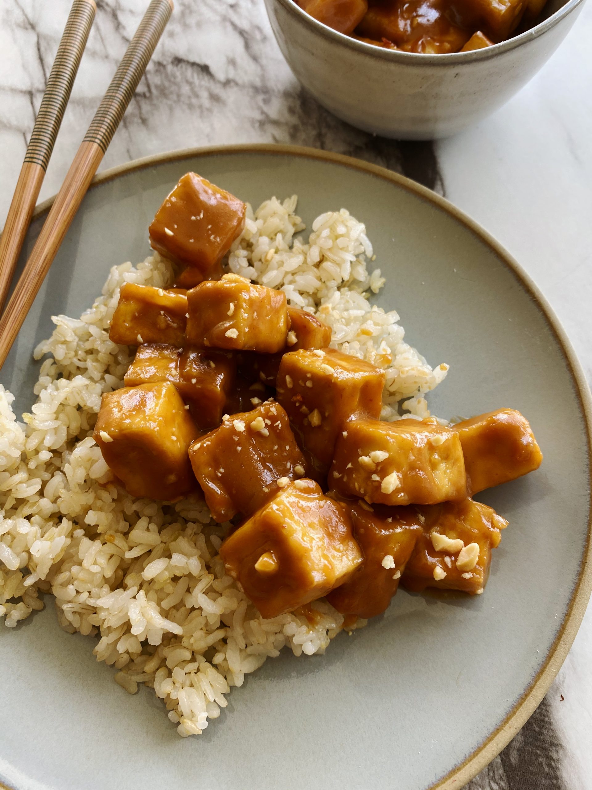 spicy peanut tofu