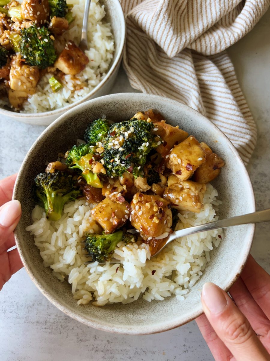 tofu and broccoli 