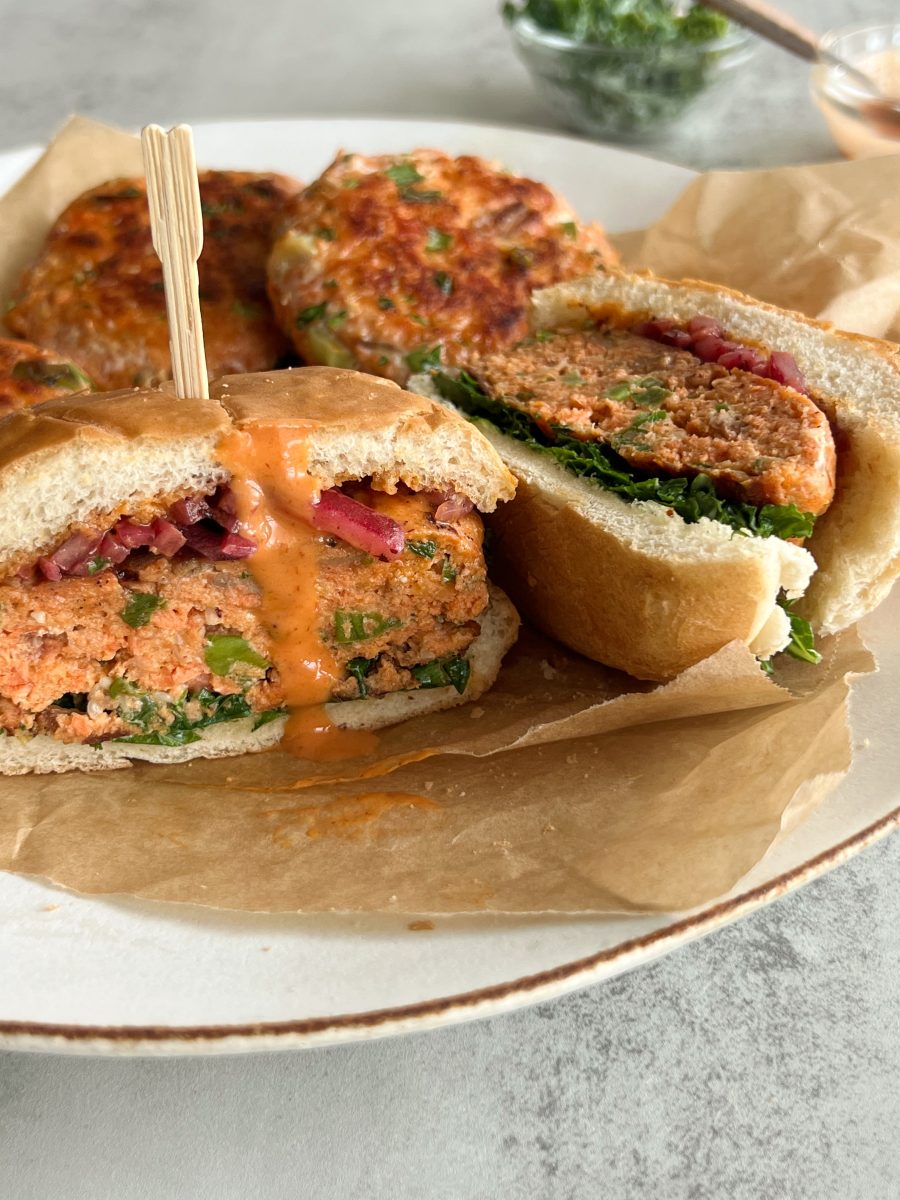 salmon burger