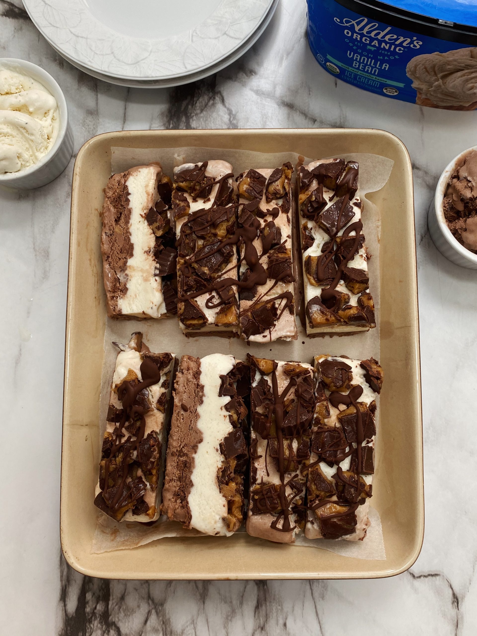 Peanut butter cup ice cream cake 