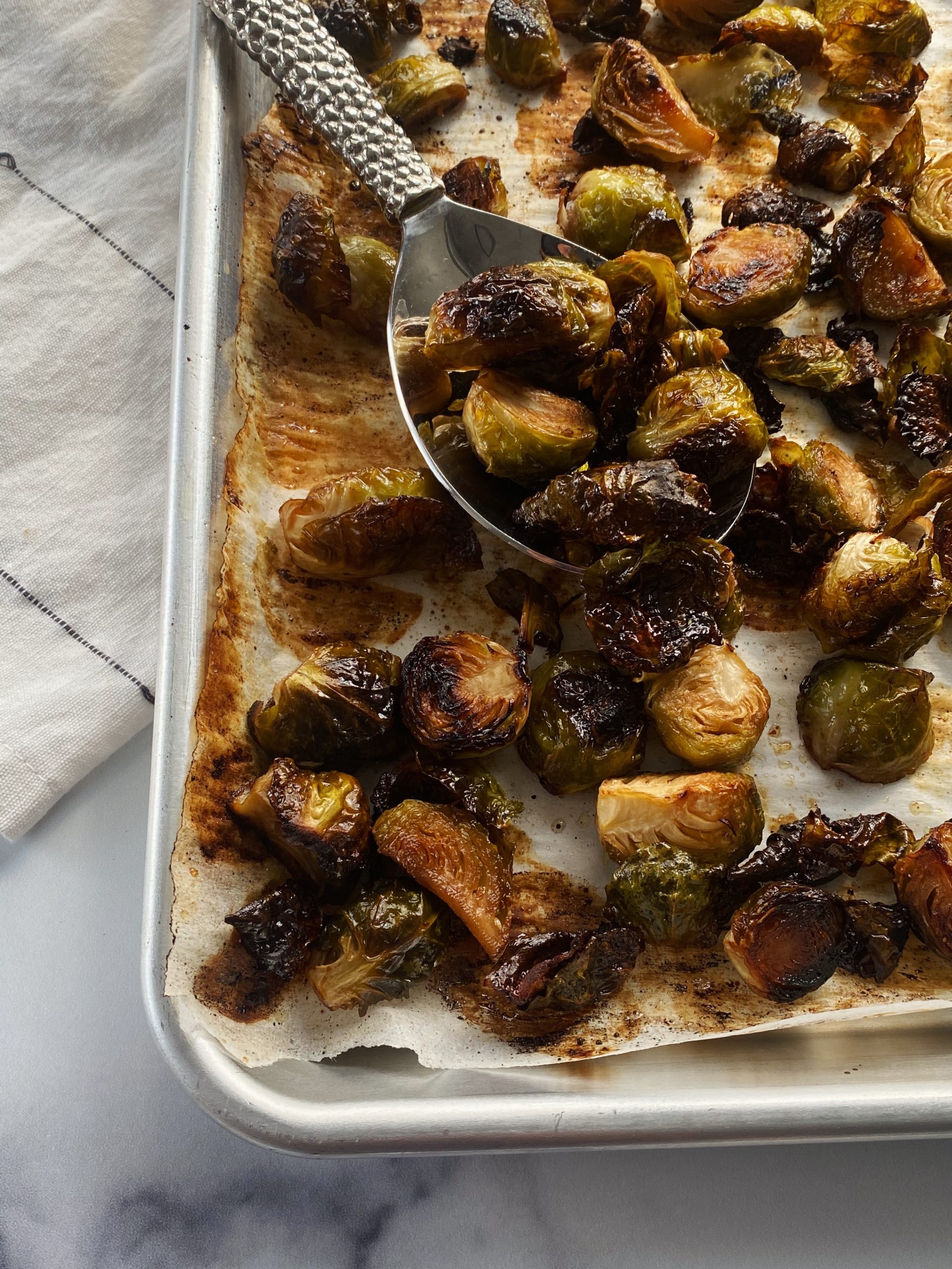 Maple Balsamic Brussels Sprouts 