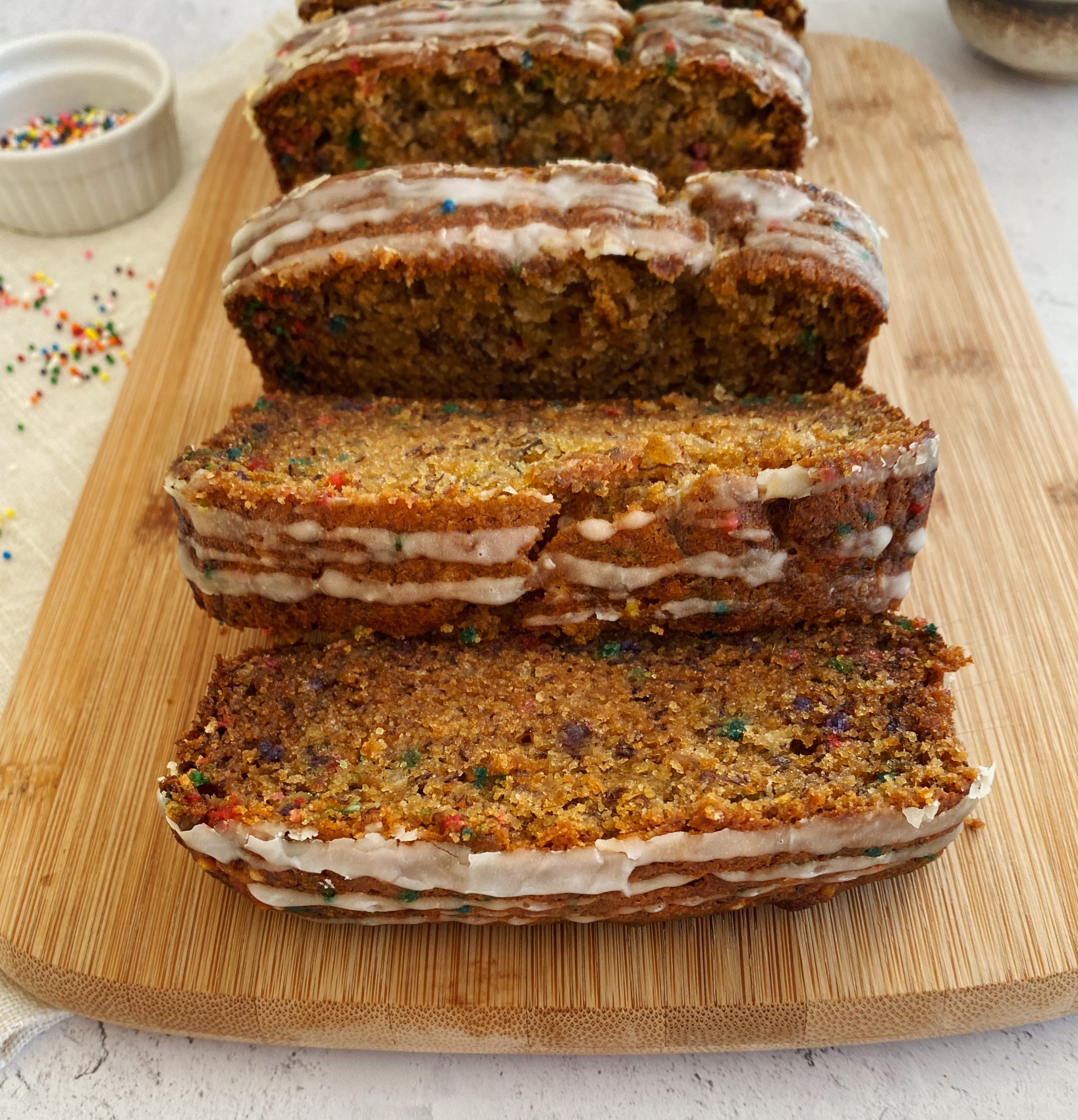 birthday cake banana bread