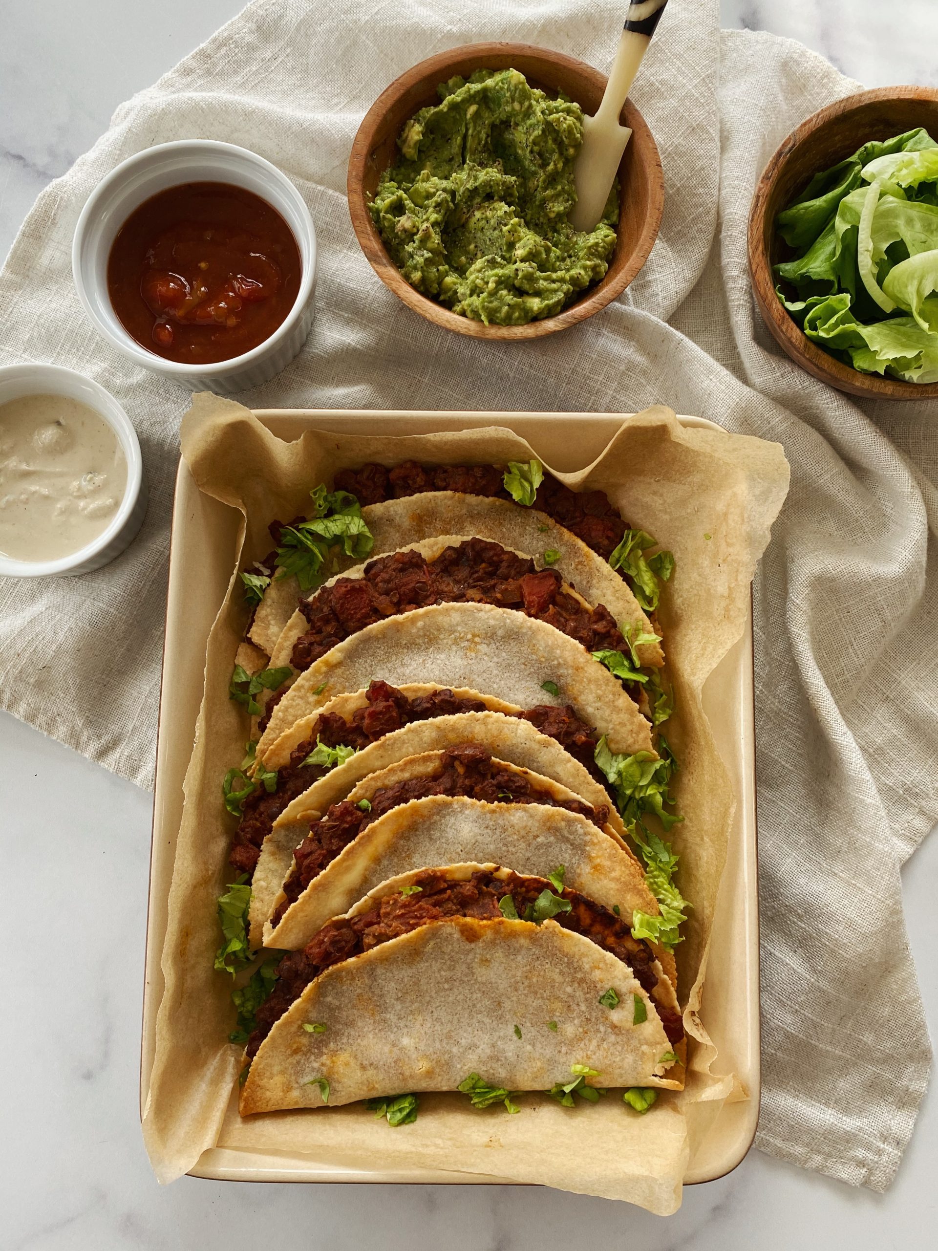 vegan lentil tacos 