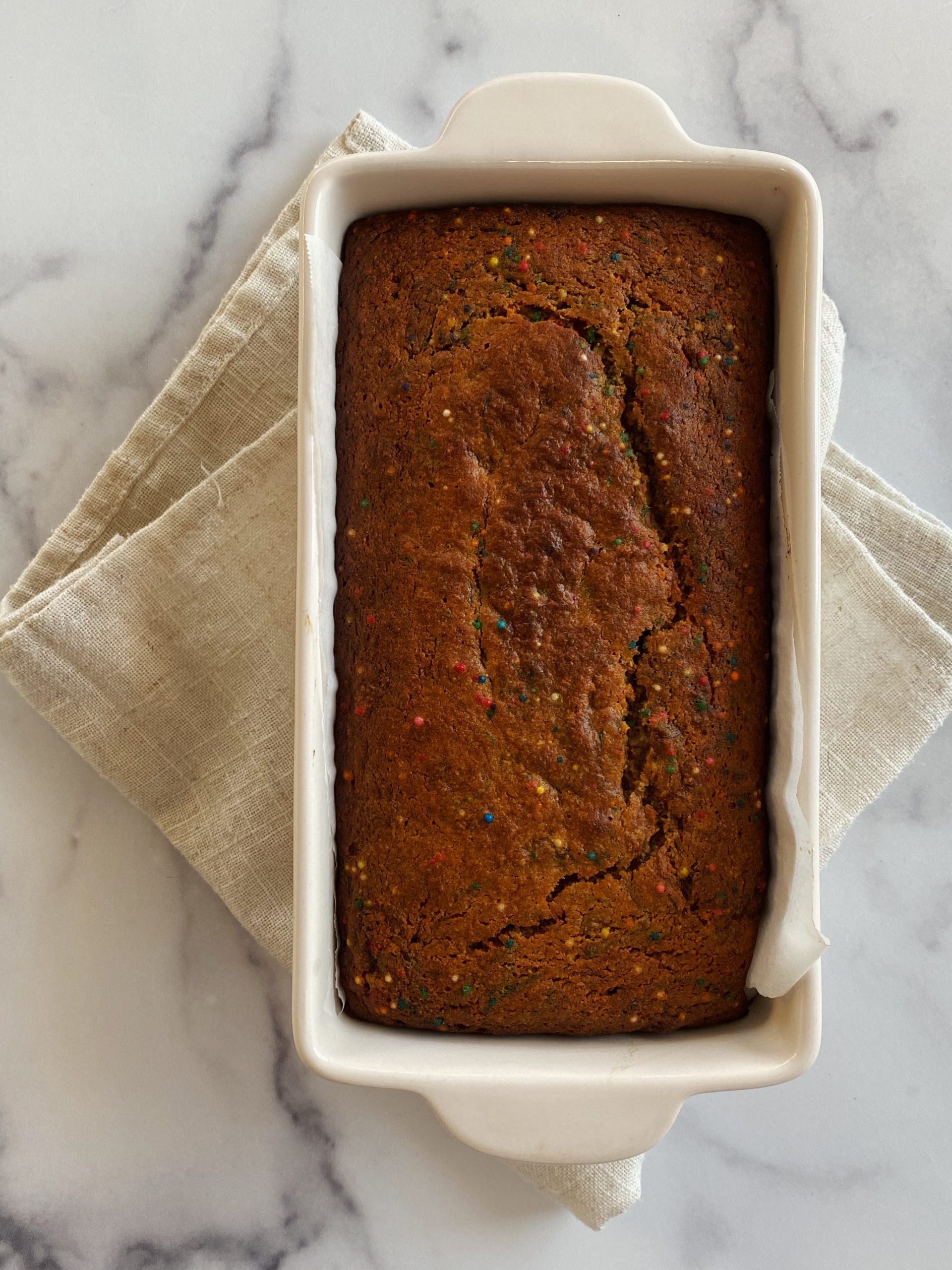 birthday cake banana bread