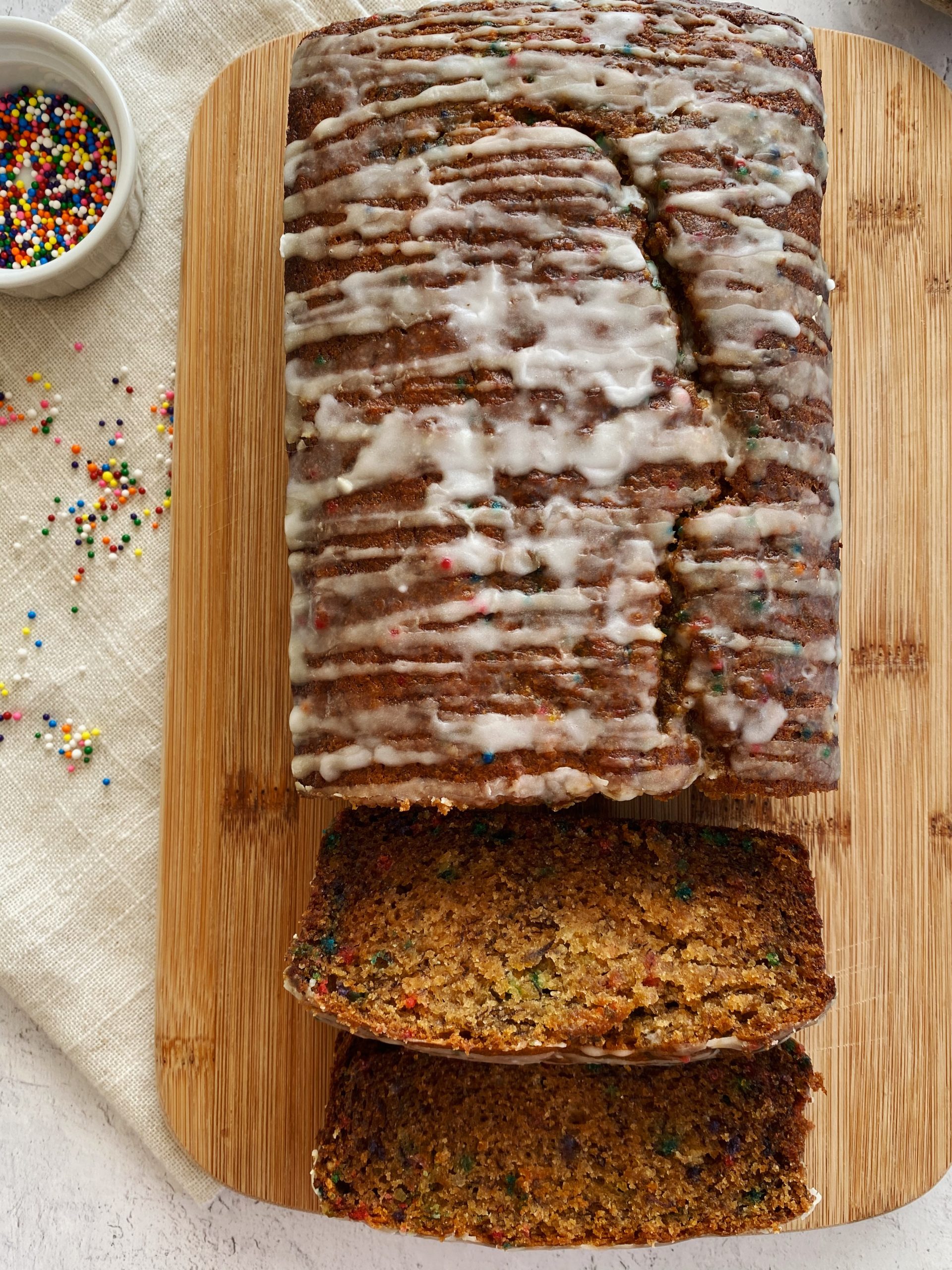 birthday cake banana bread
