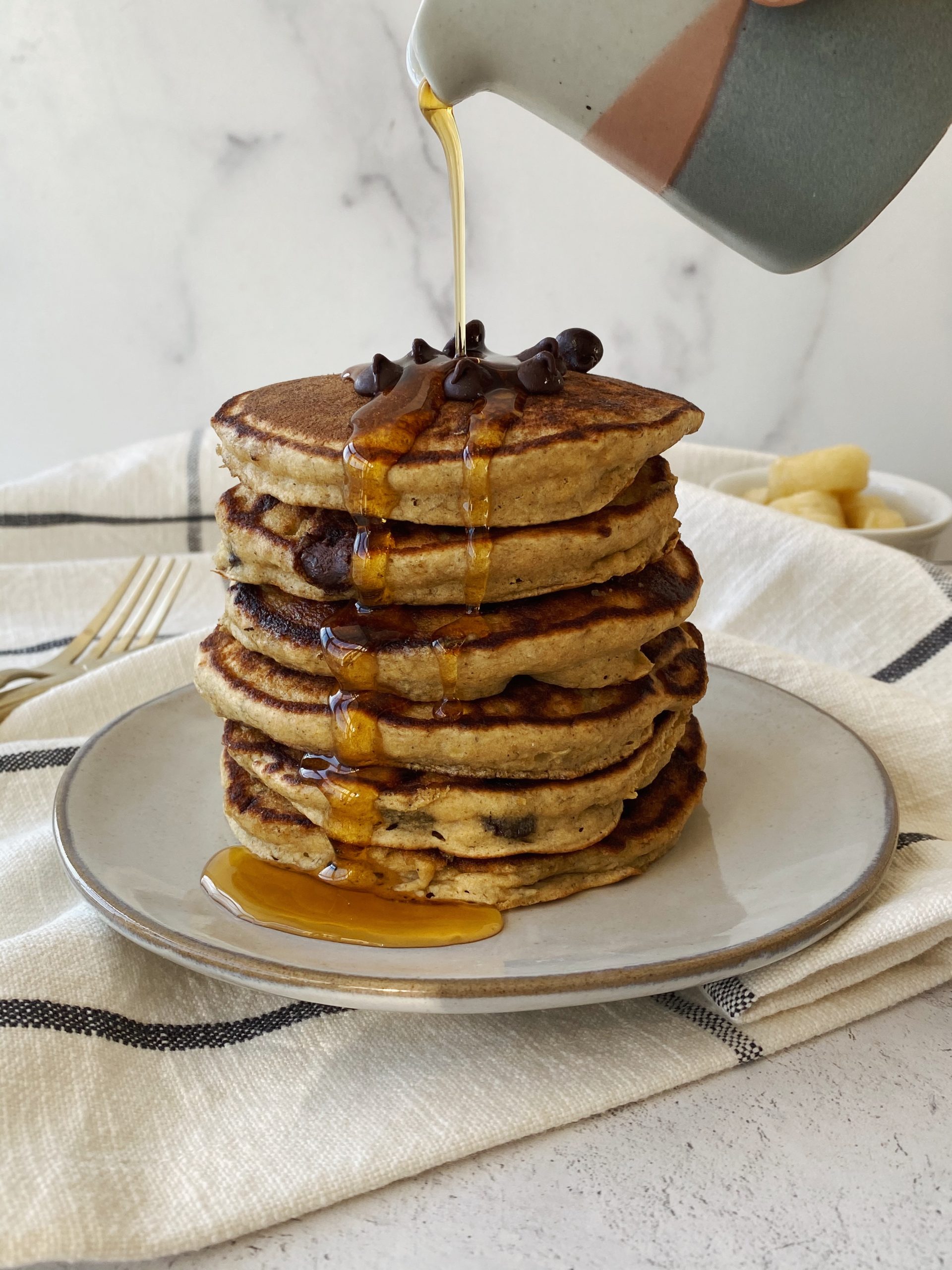 Chocolate Chip Banana Pancakes