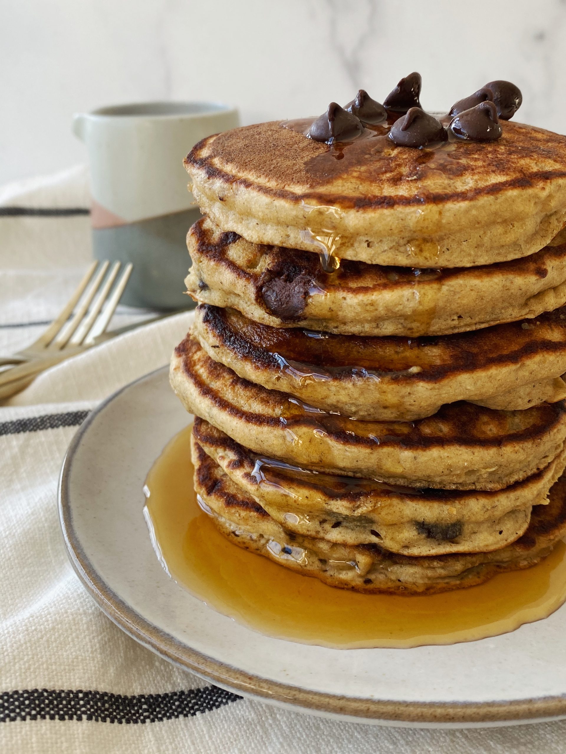 Chocolate Chip Banana Pancakes