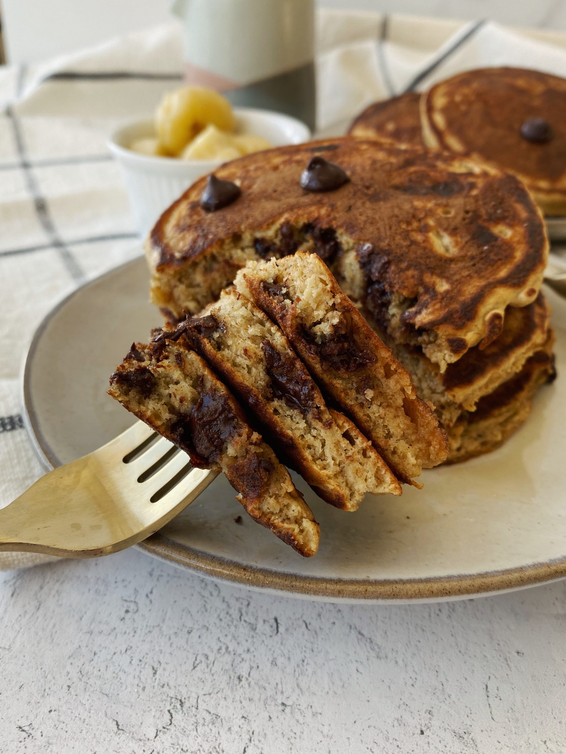 Chocolate Chip Banana Pancakes