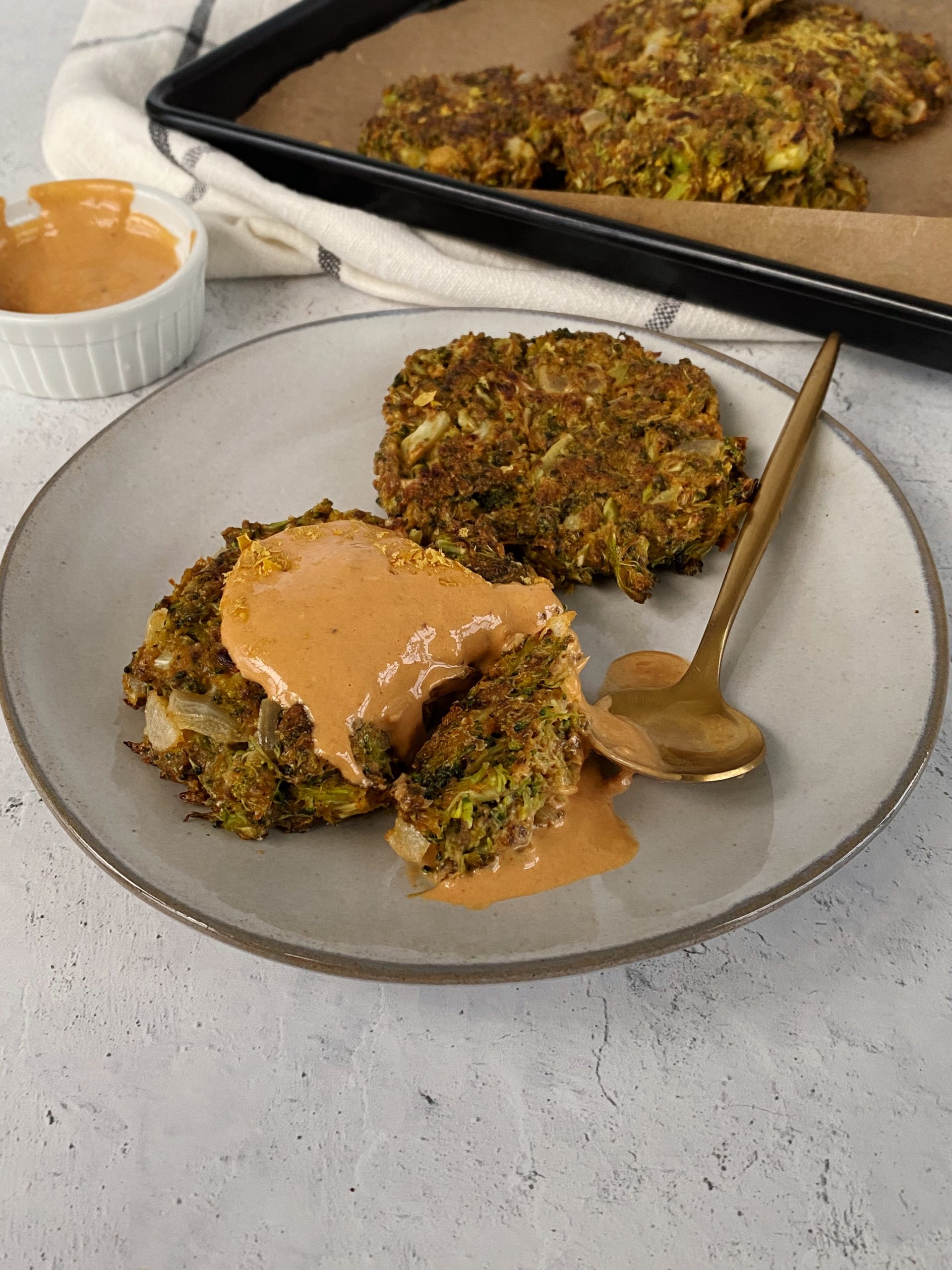 vegan broccoli fritters