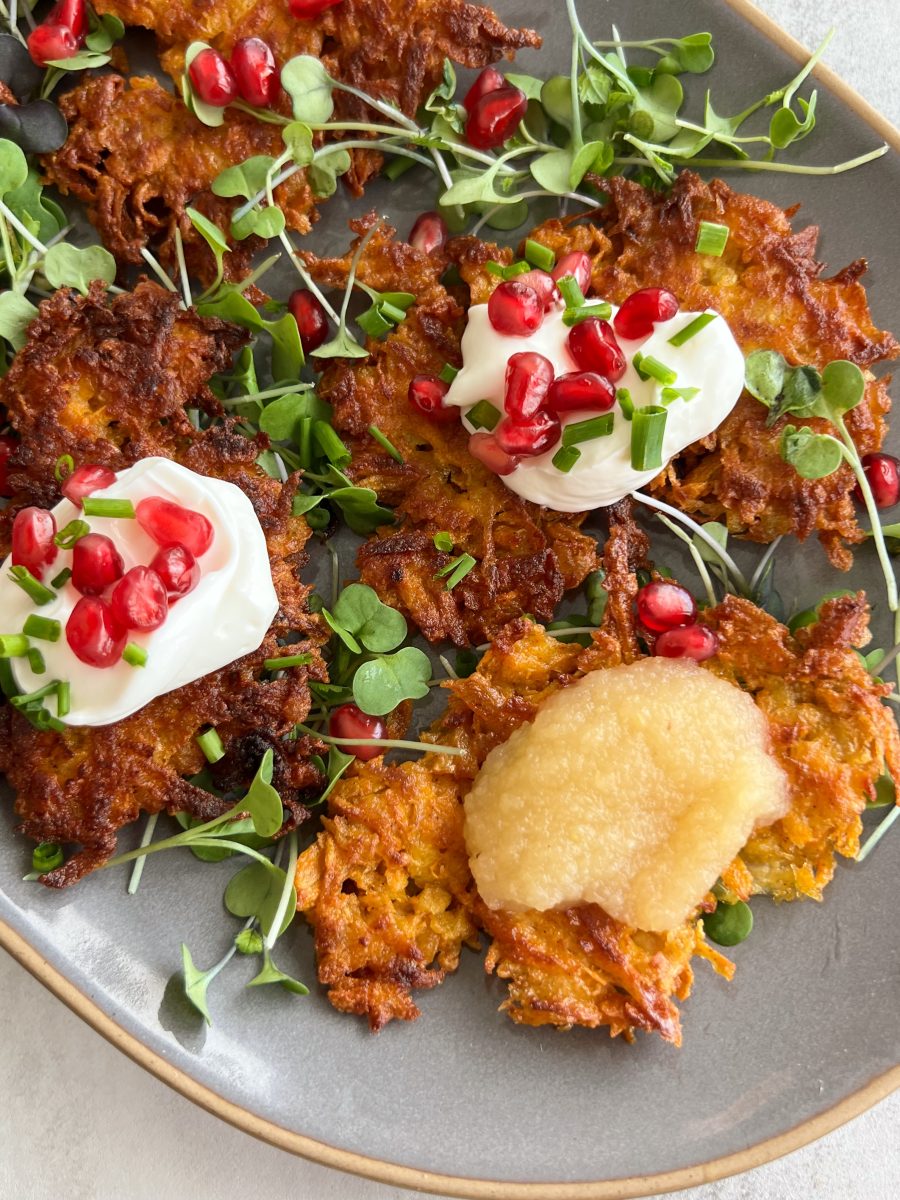 sweet potato apple latkes