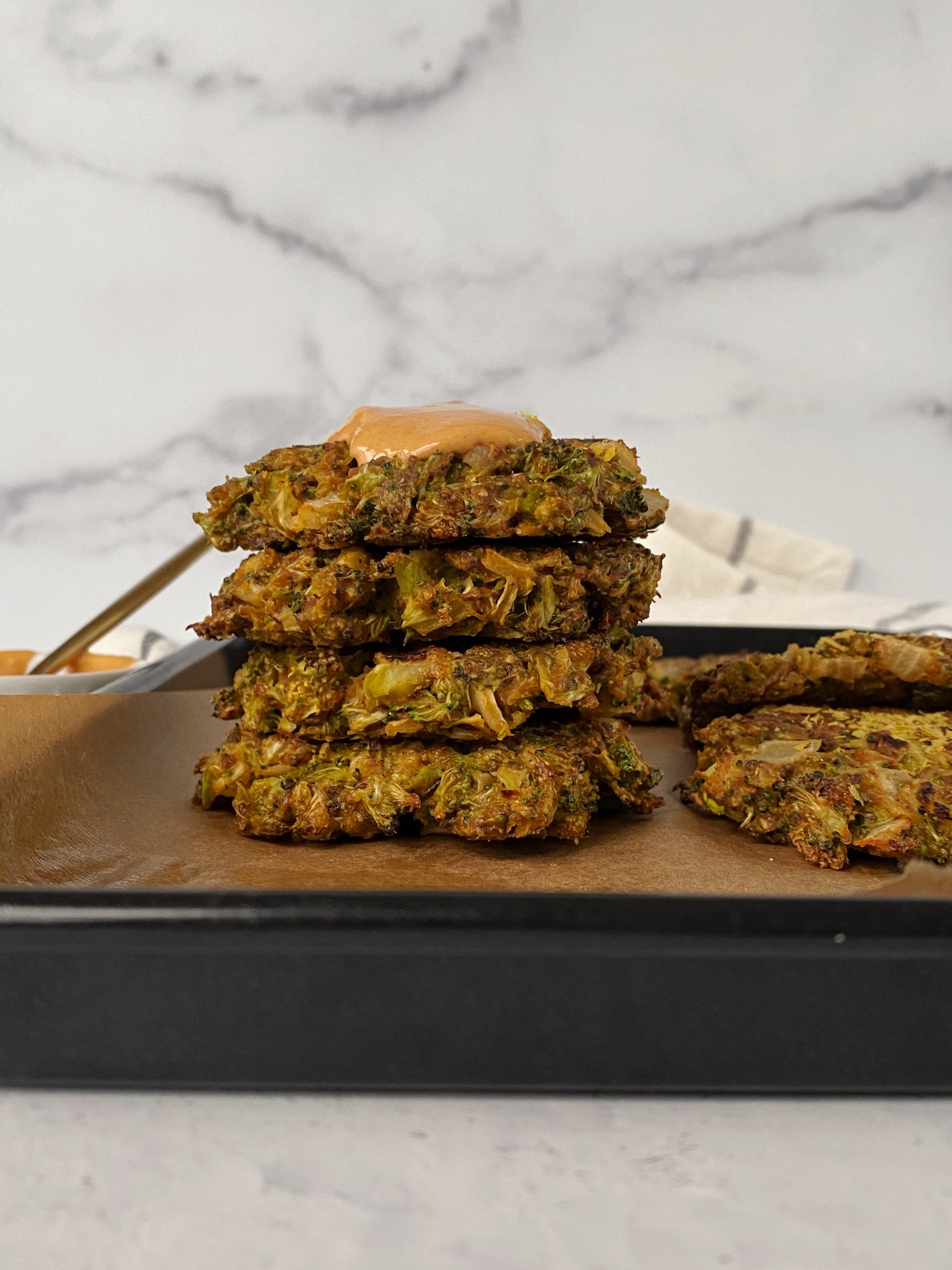 vegan broccoli fritters