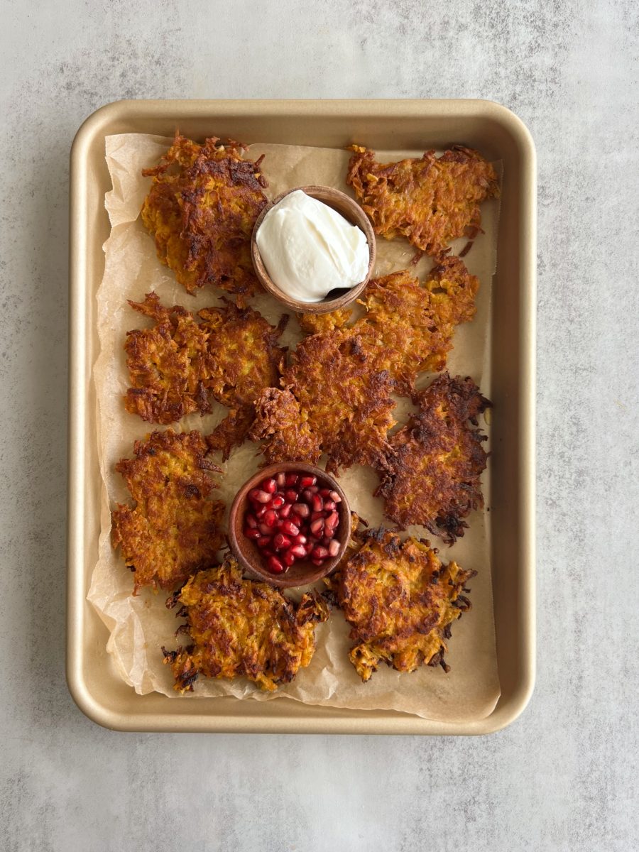 sweet potato apple latkes