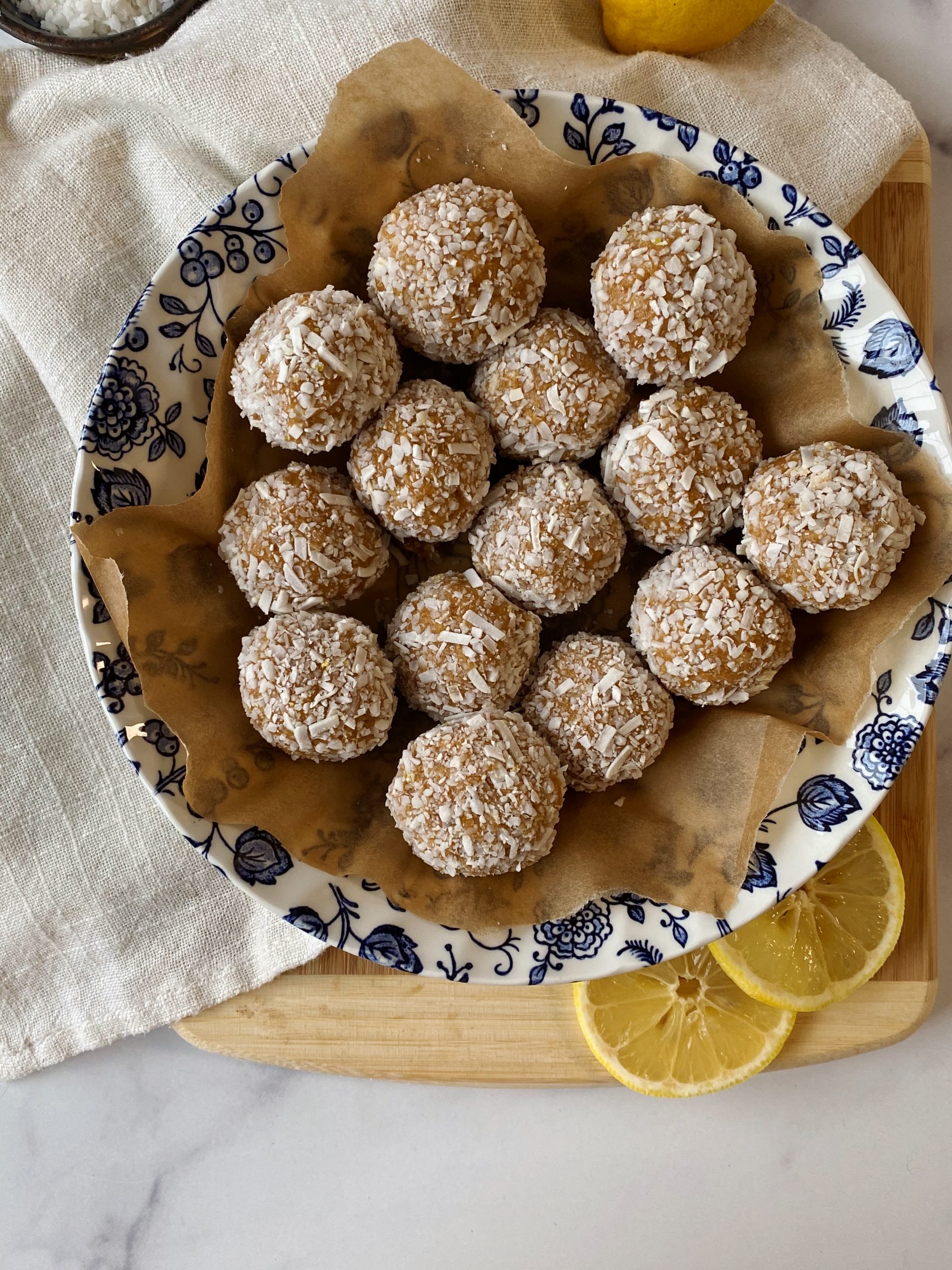 lemon coconut bliss balls 
