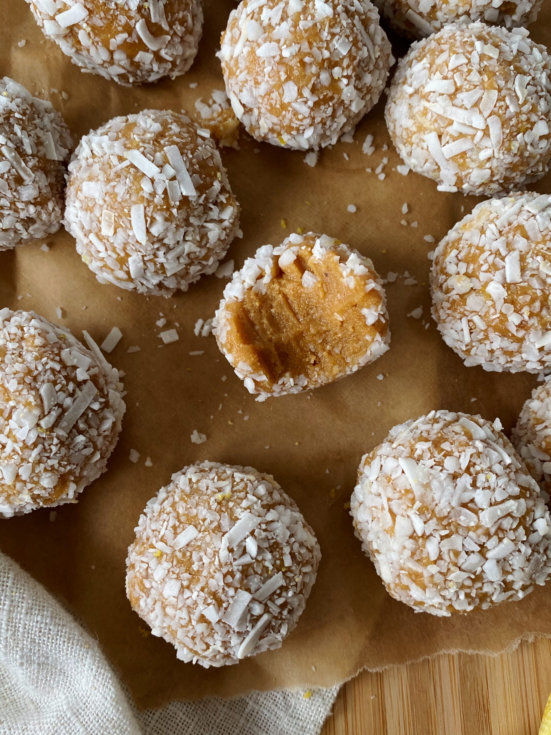 lemon coconut bliss balls