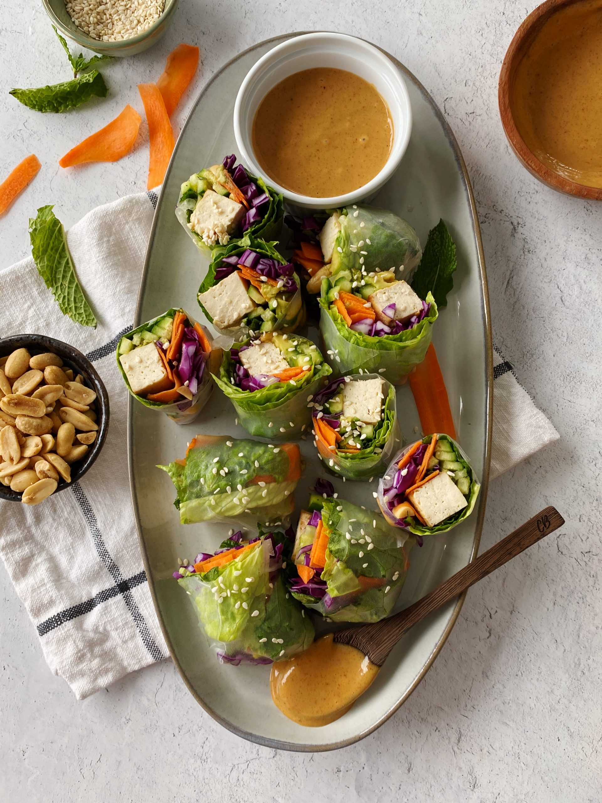 tofu summer rolls
