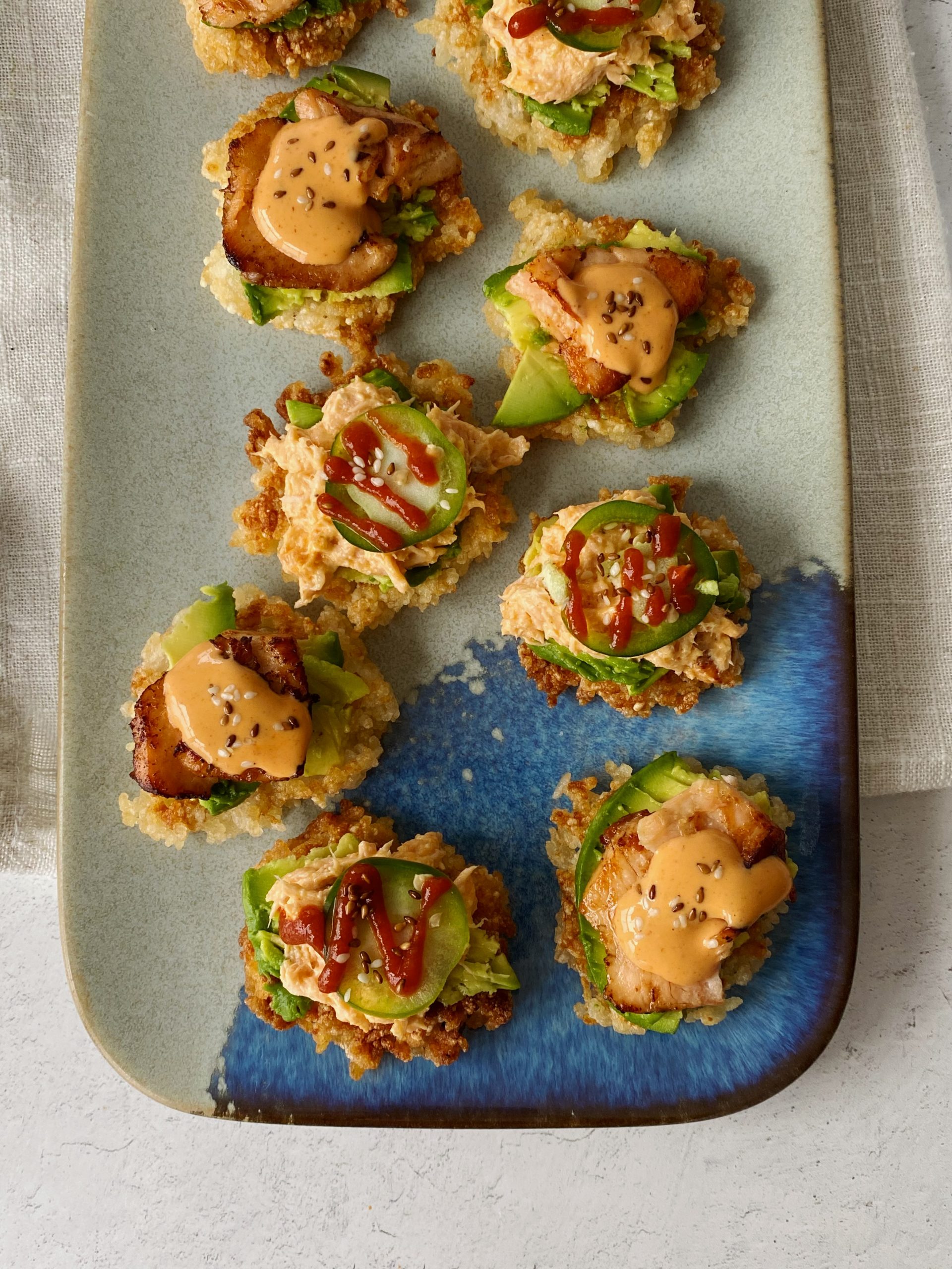 Crispy Rice with Spicy Salmon