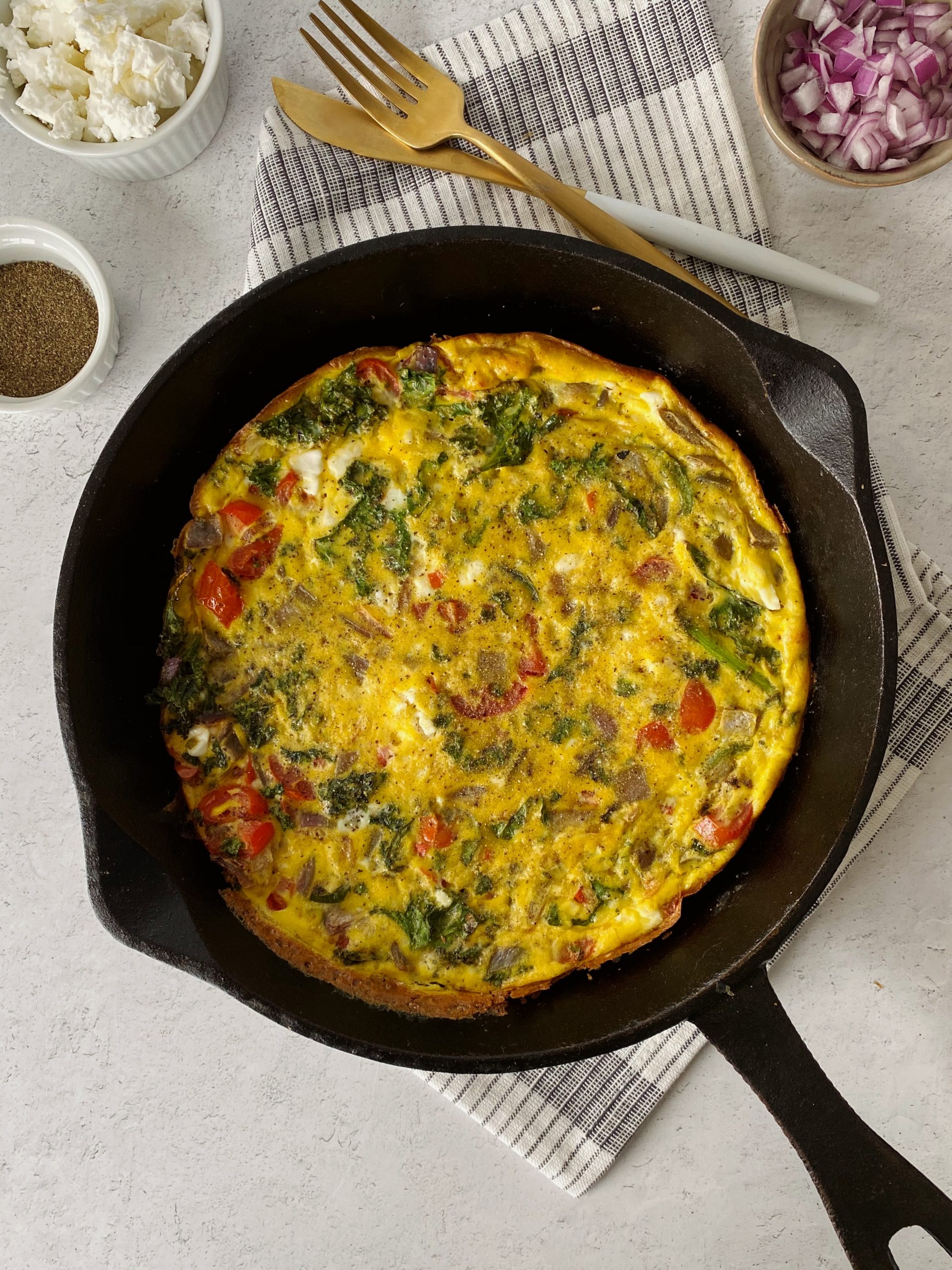 feta veggie frittata