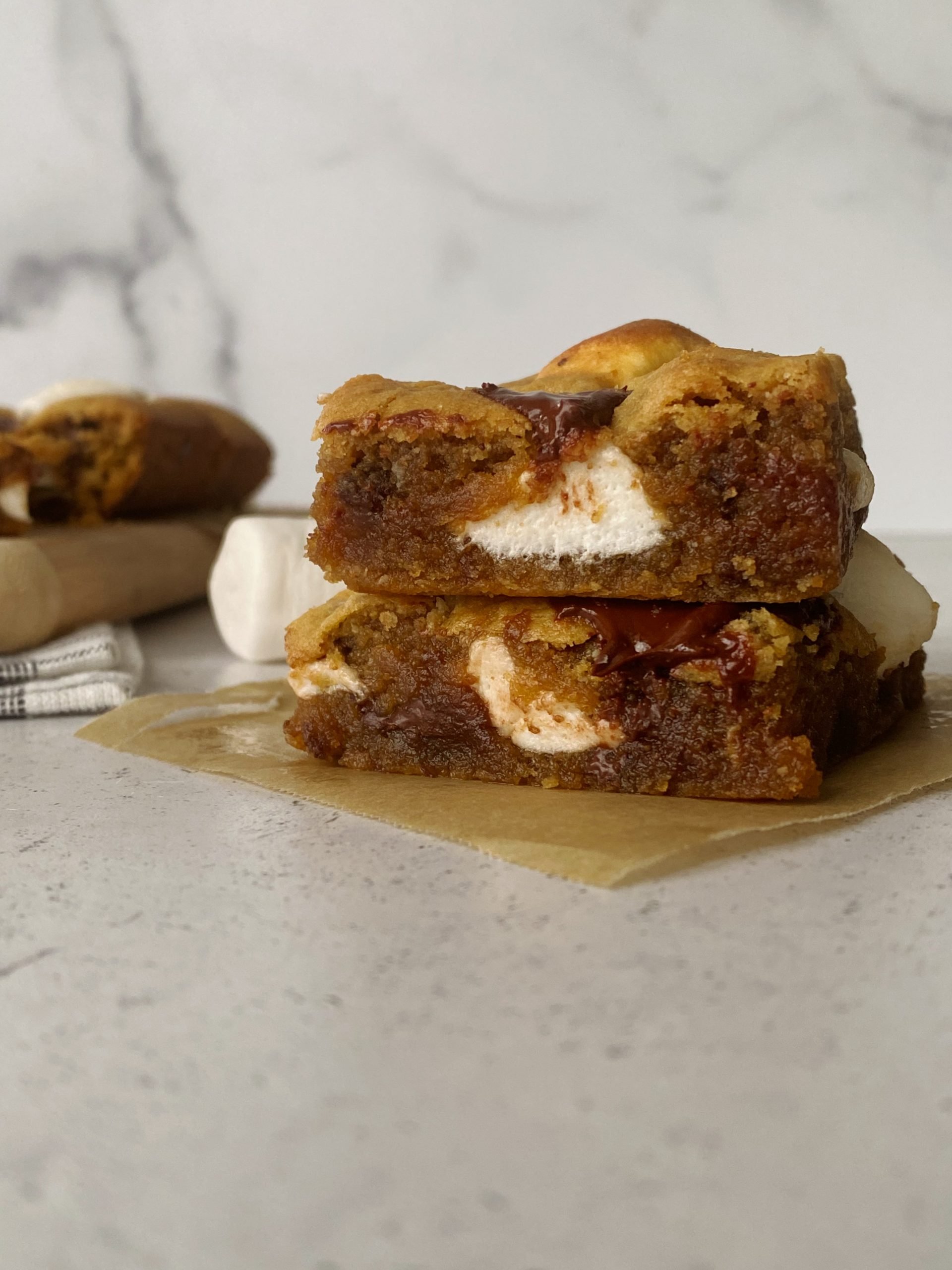 tahini s'mores blondies