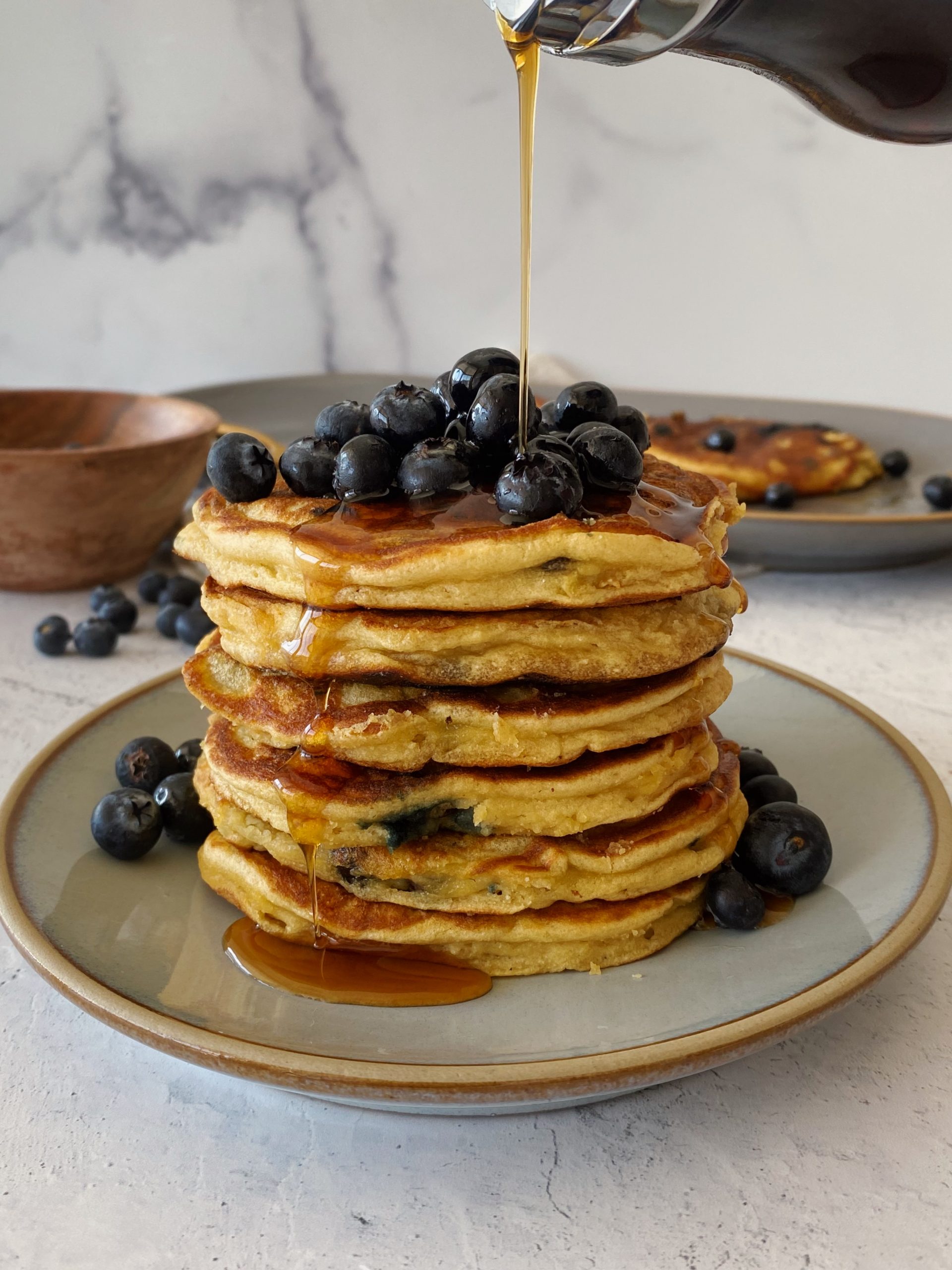 gluten-free blueberry pancakes