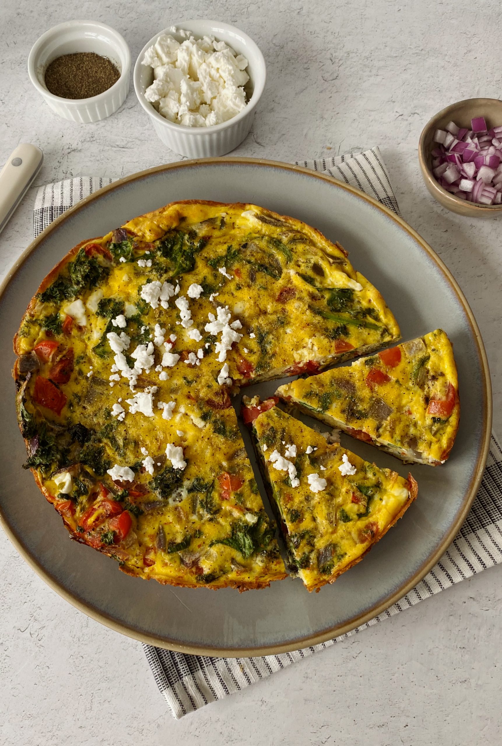 feta veggie frittata