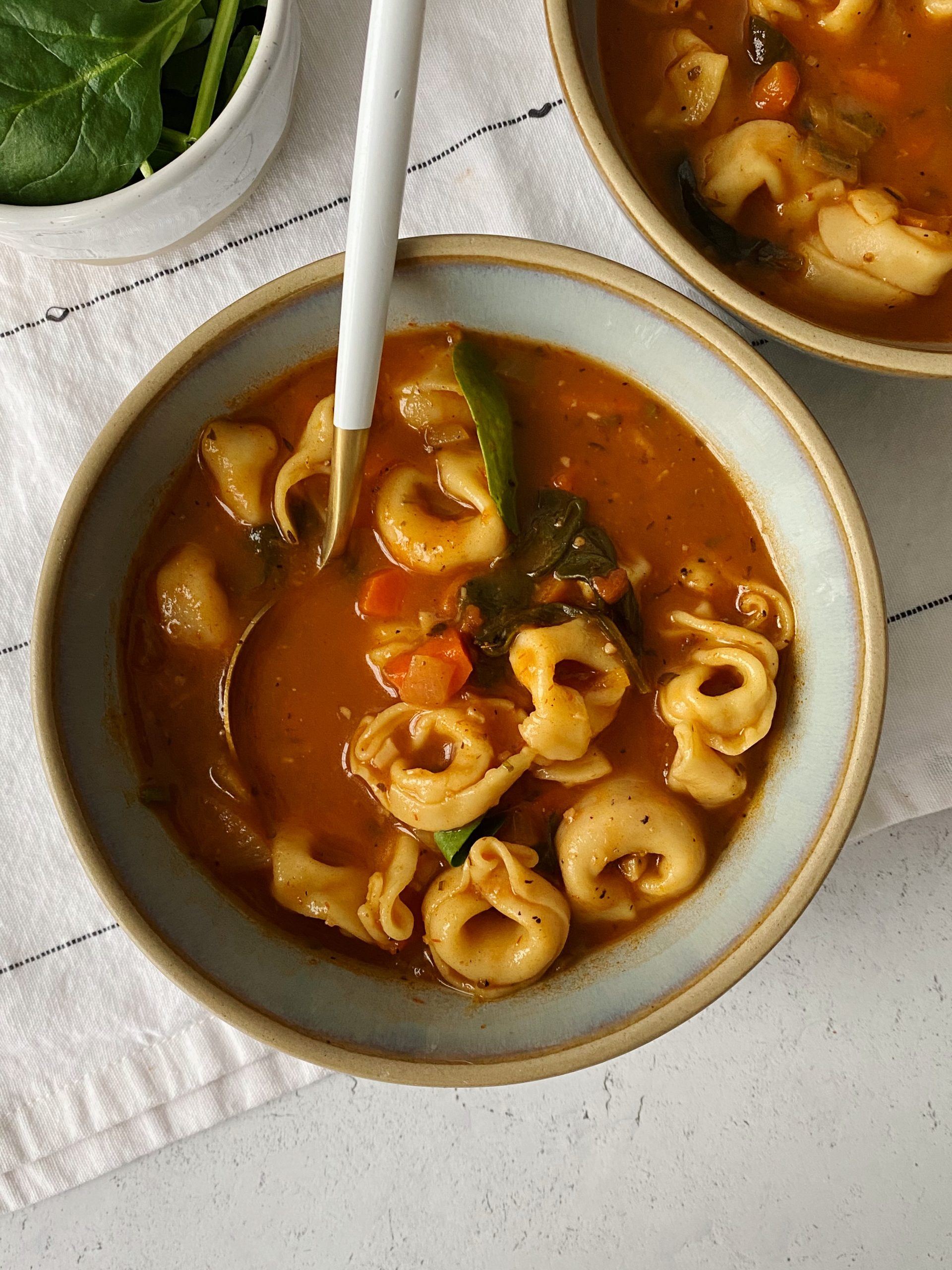 spinach tortellini soup 