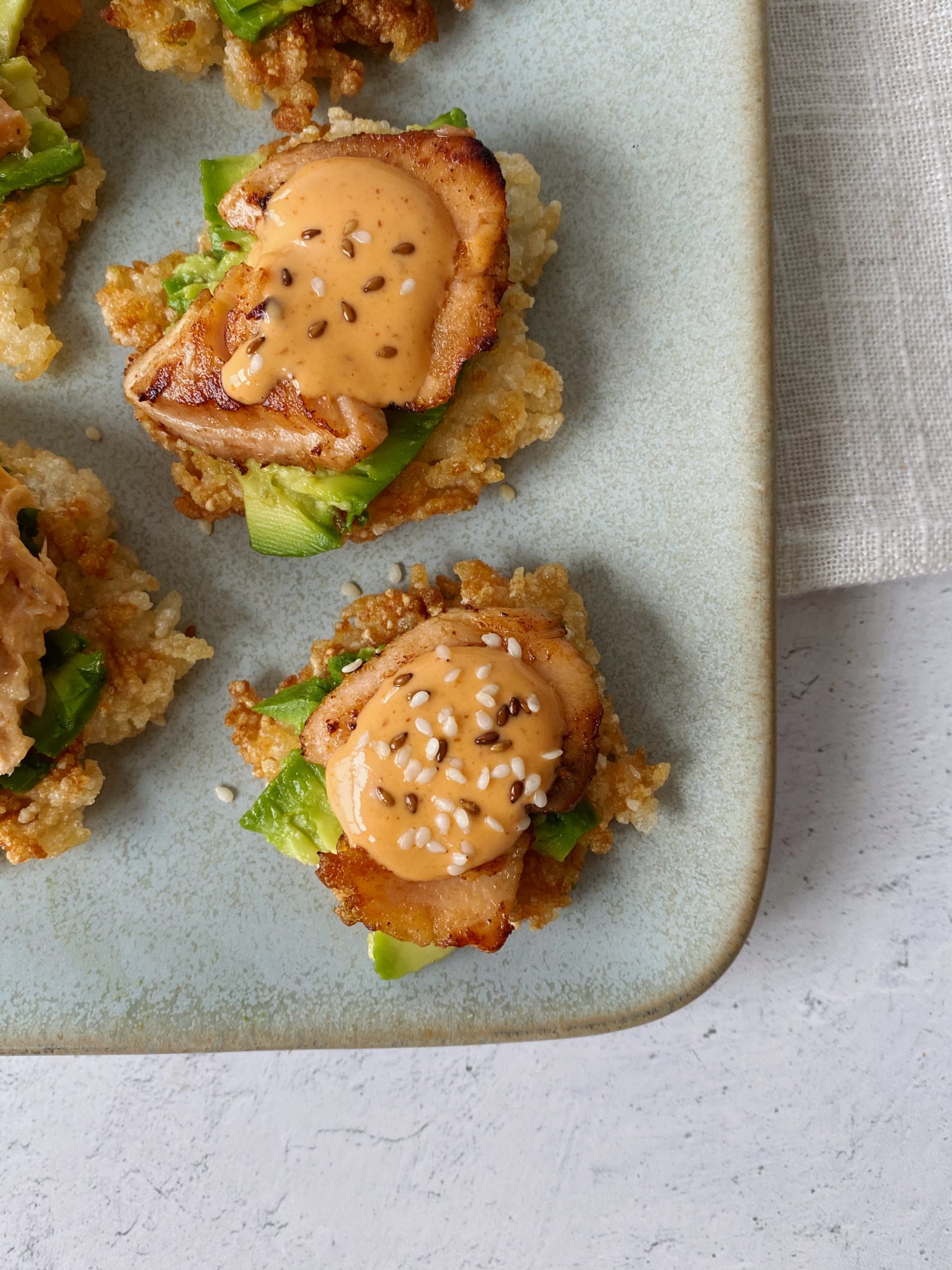 Crispy Rice with Spicy Salmon