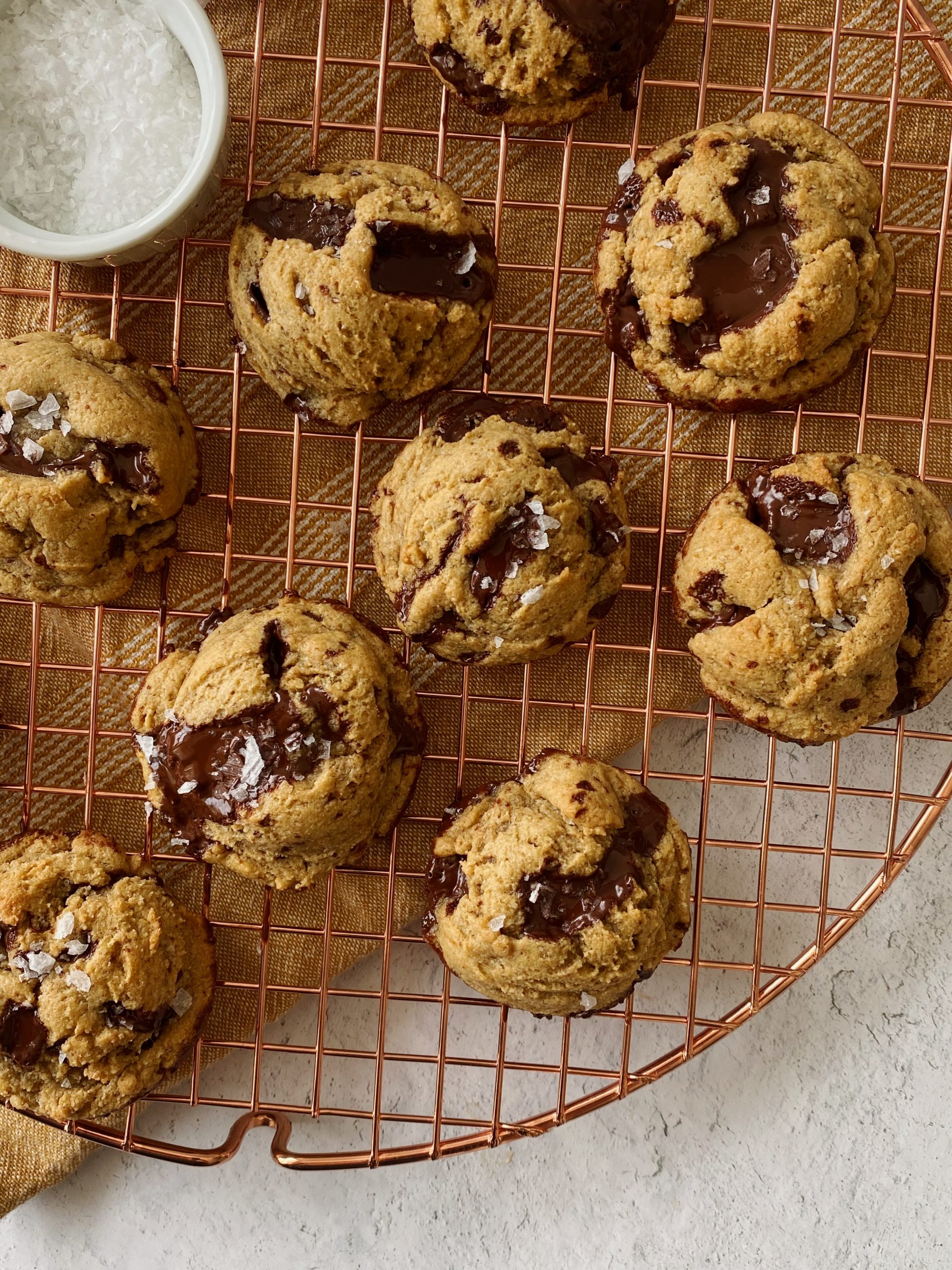 chocolate chip tahini cookies