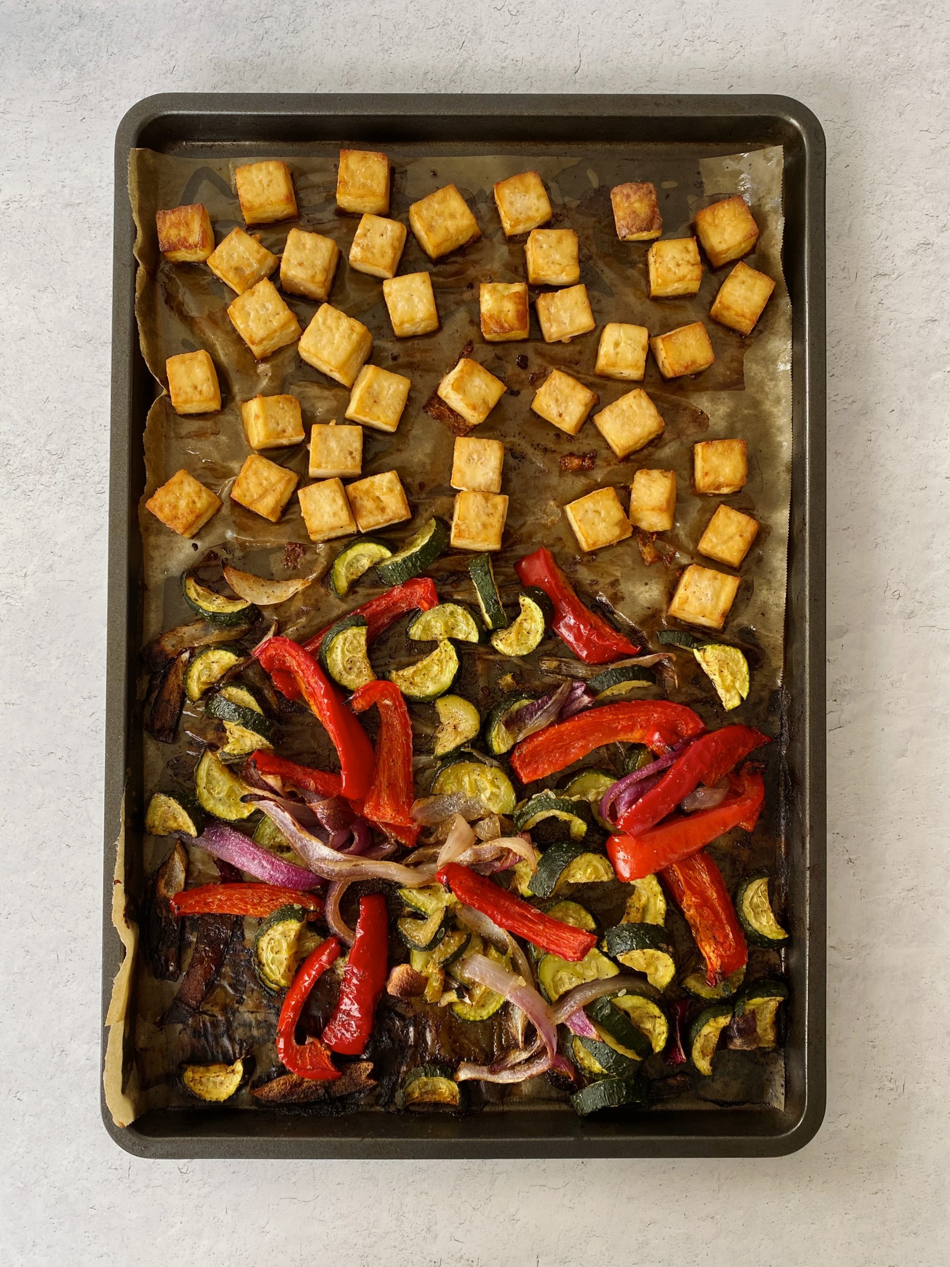 sheet-pan tofu