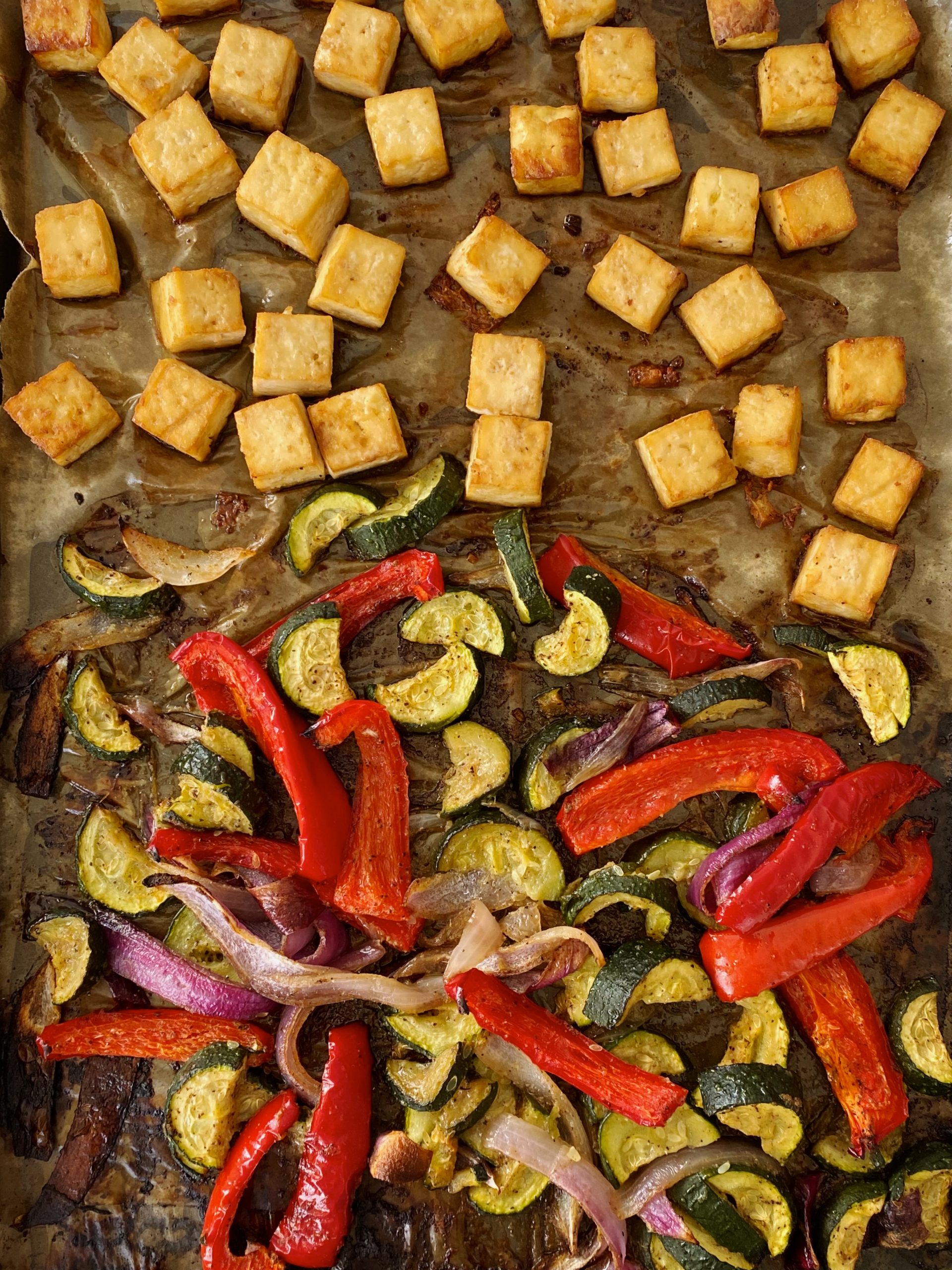 sheet pan tofu