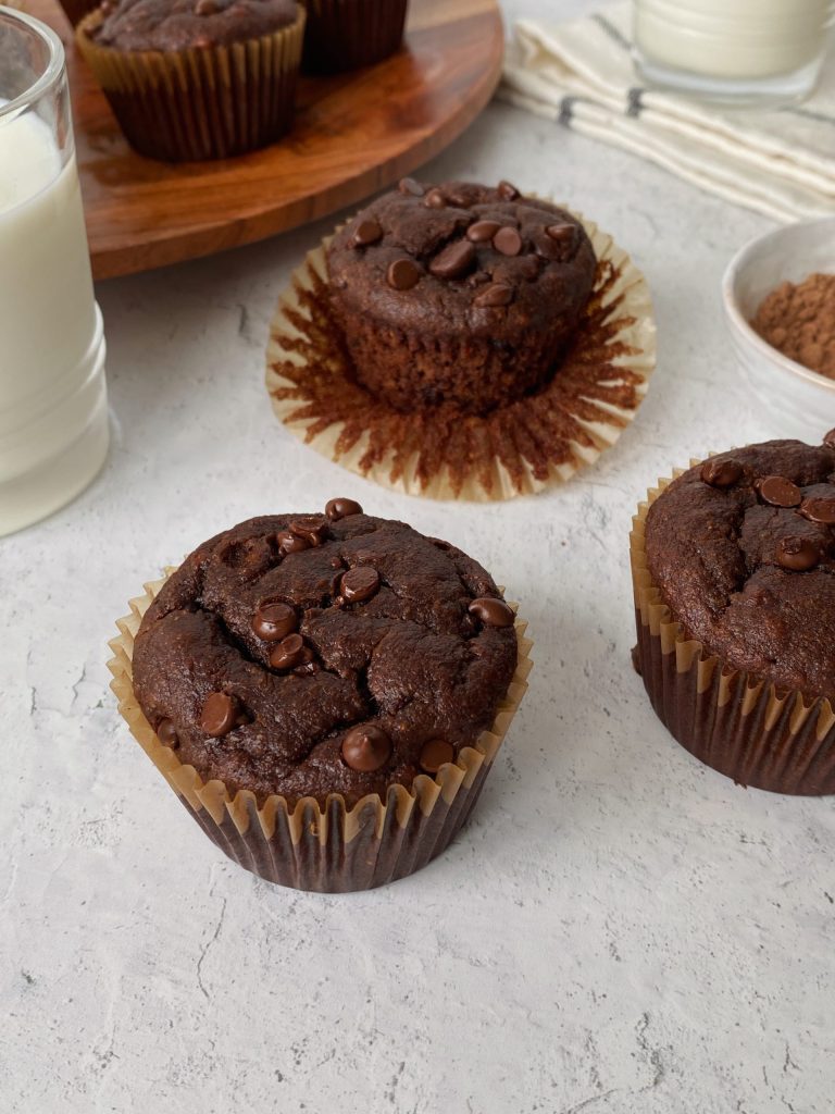 chocolate banana muffins