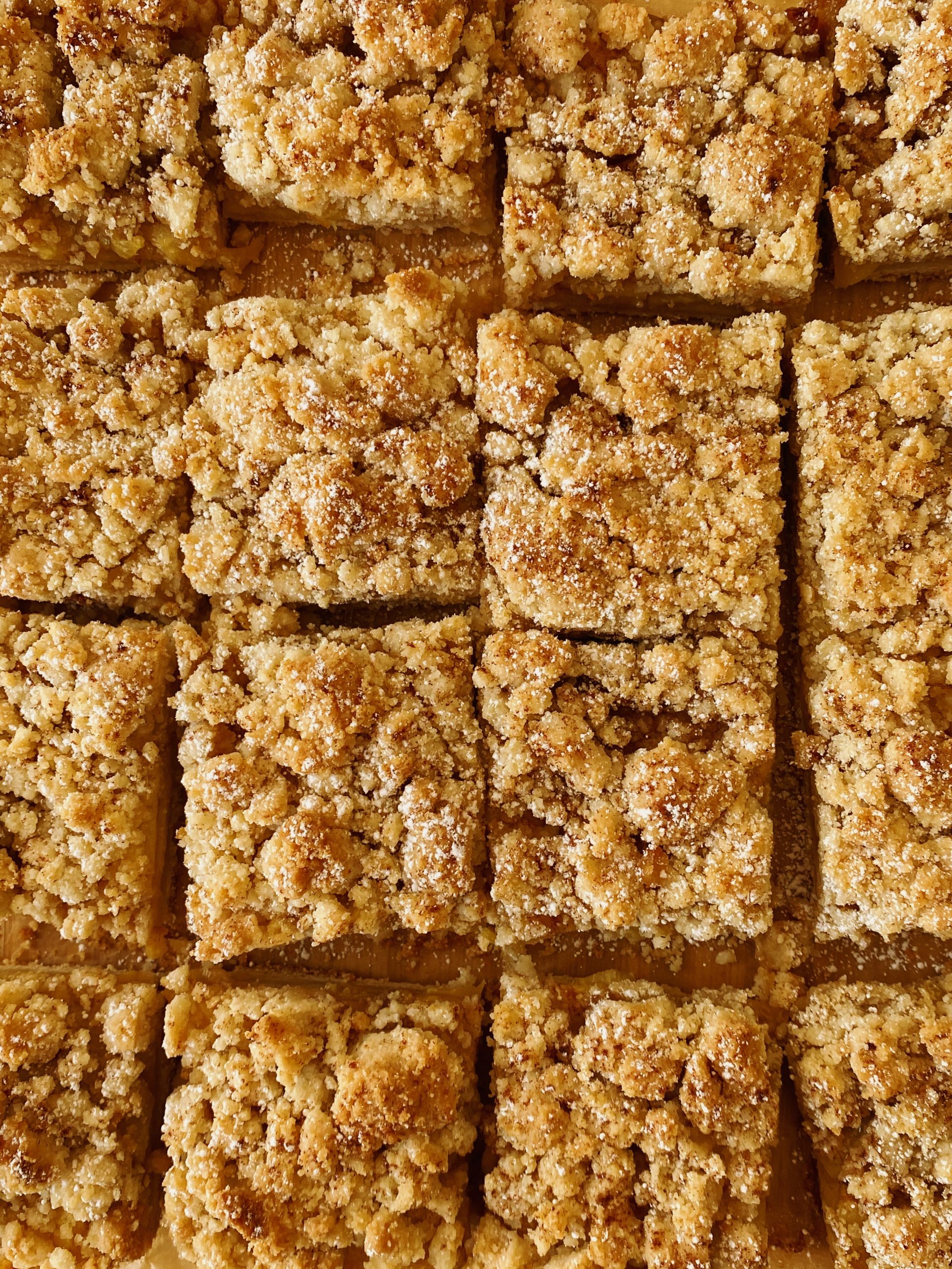 peach crumble bars