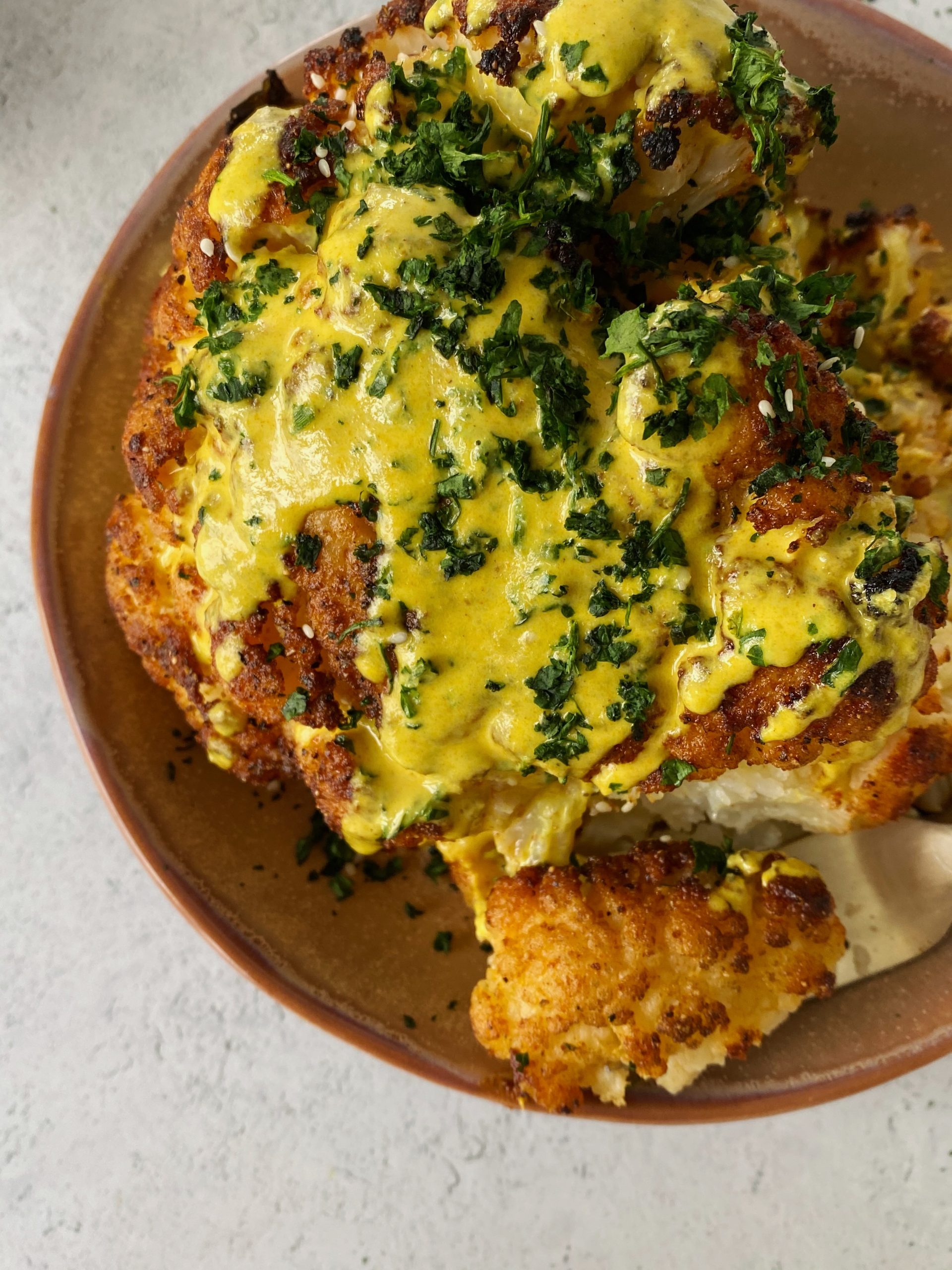 whole roasted cauliflower