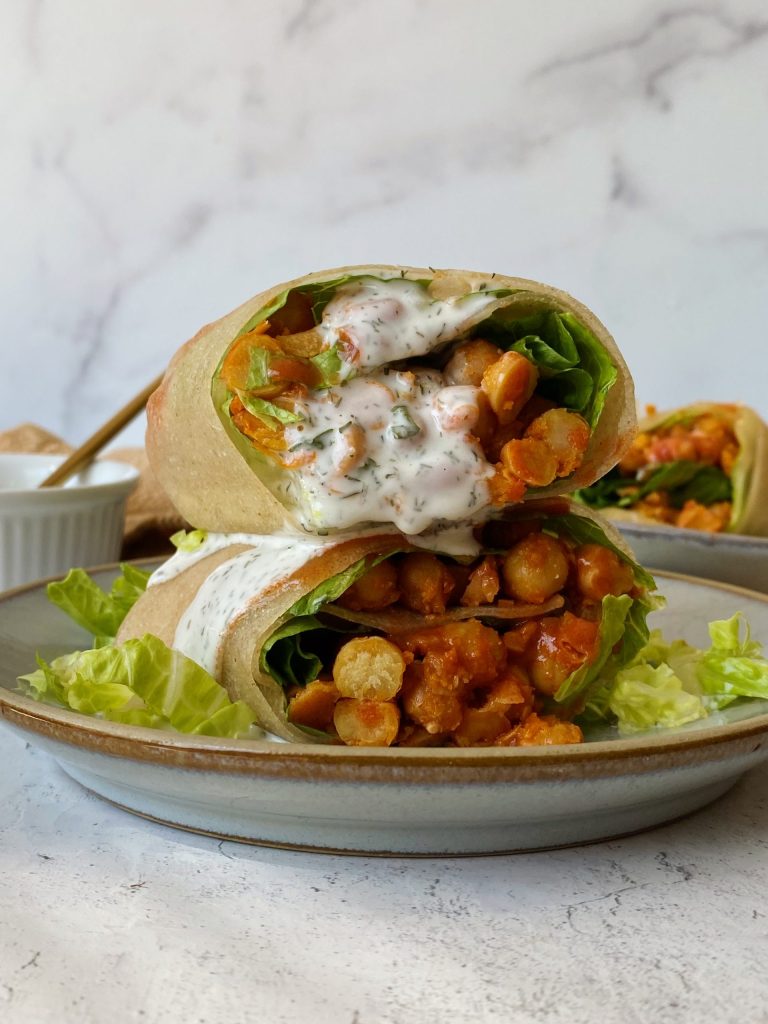 buffalo chickpea wraps