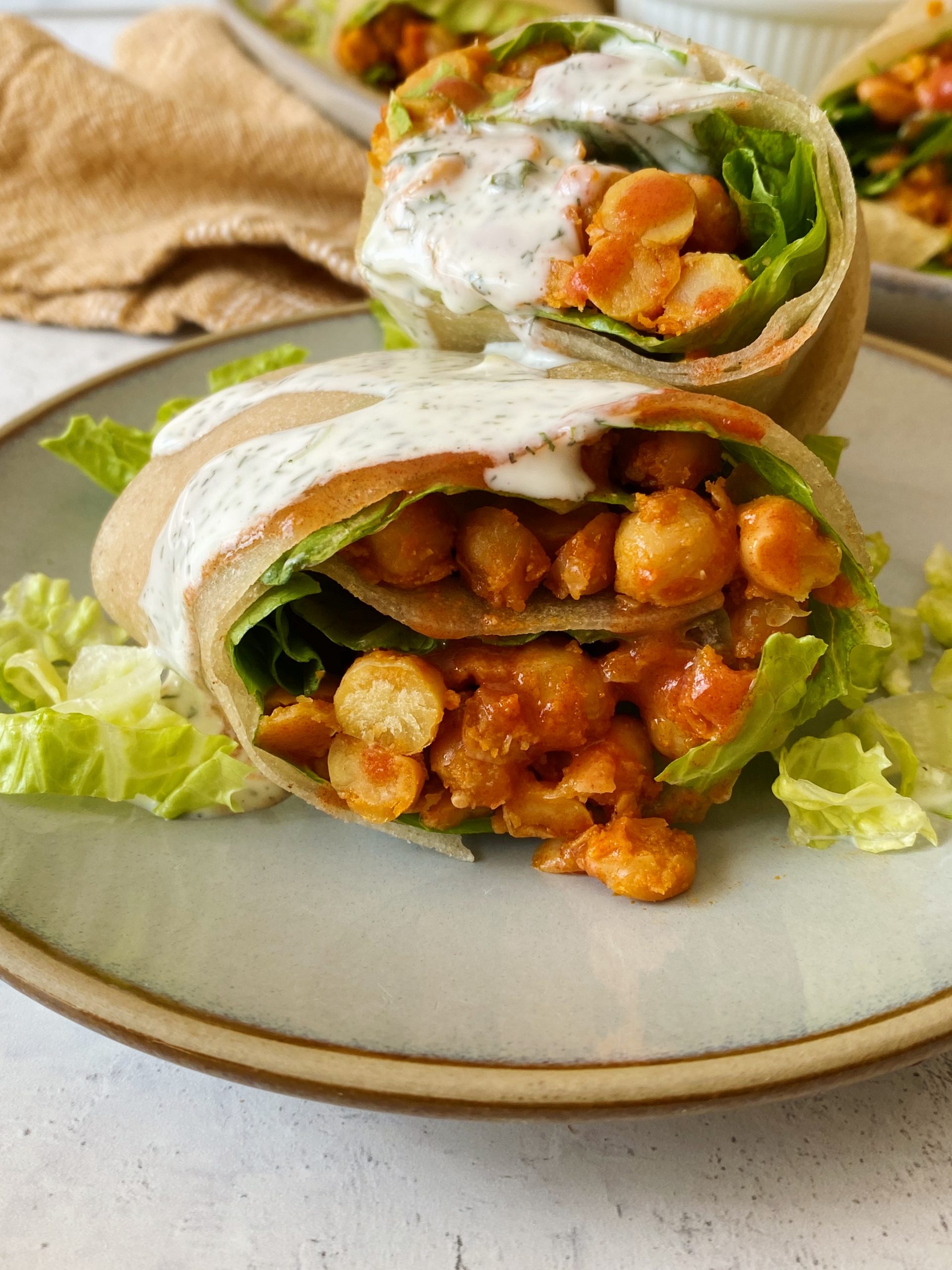 buffalo chickpea wraps