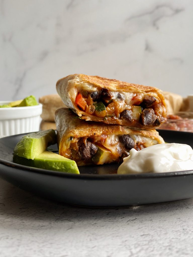 black bean burritos