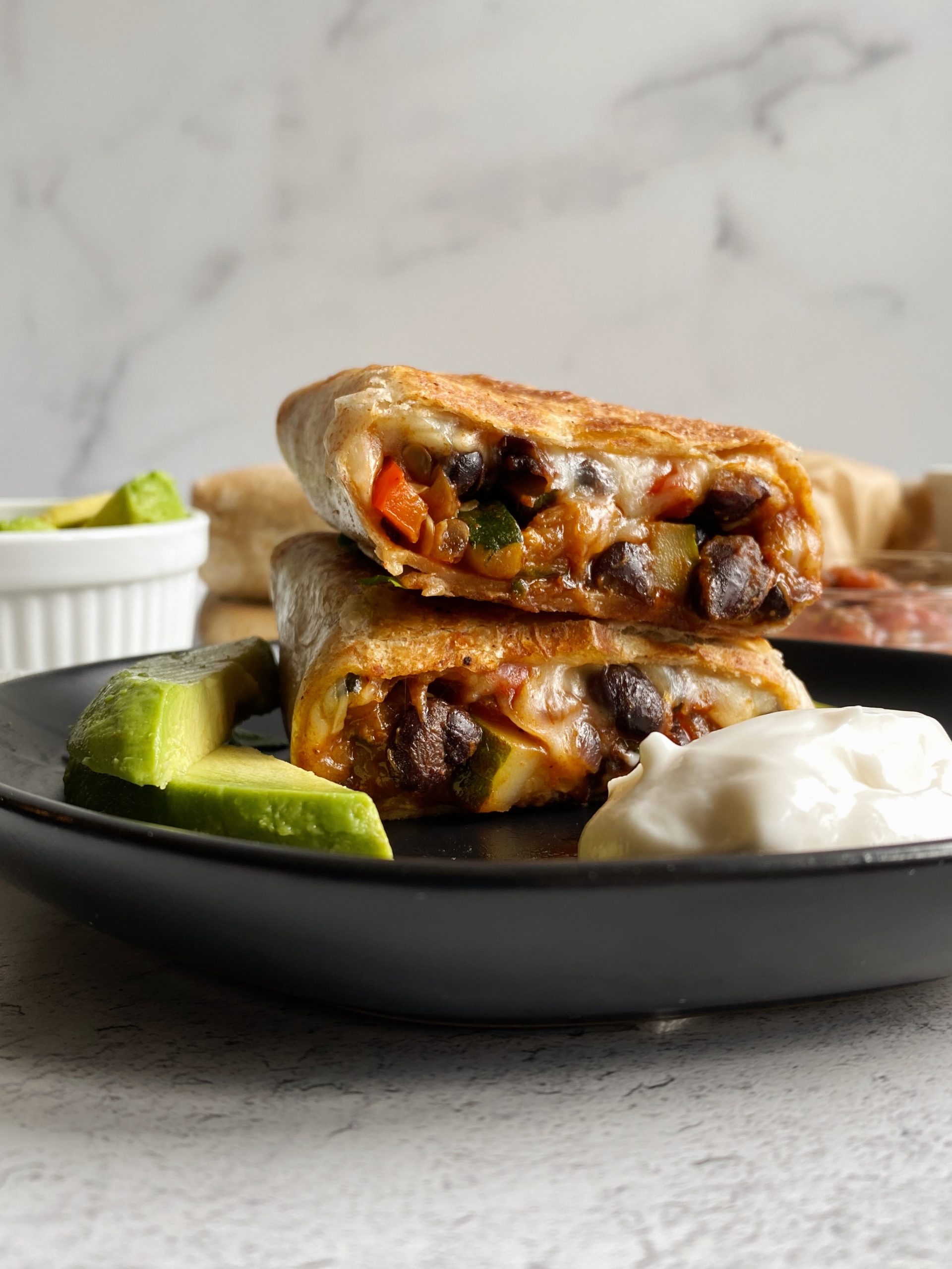 black bean burritos
