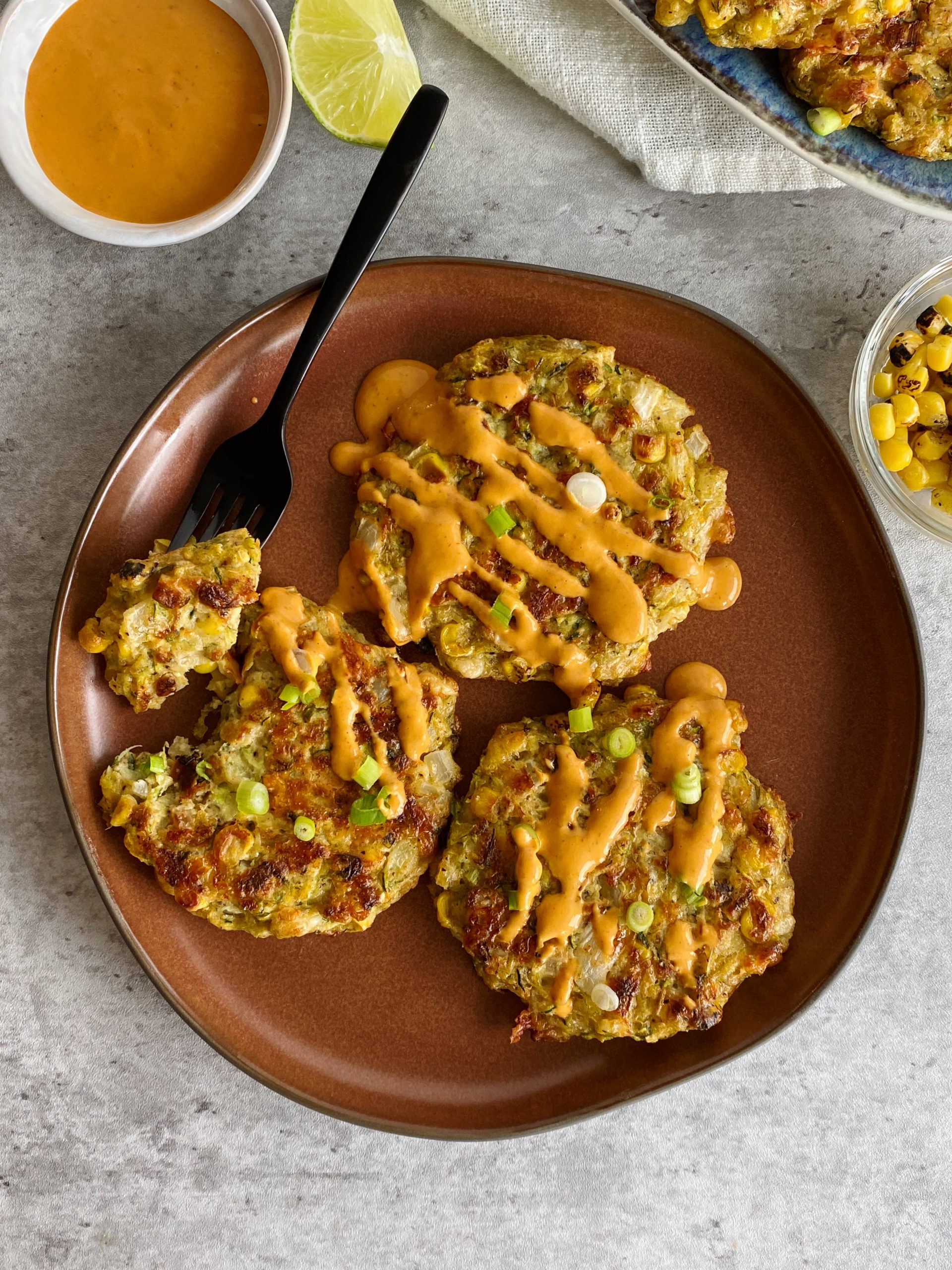 zucchini corn fritters