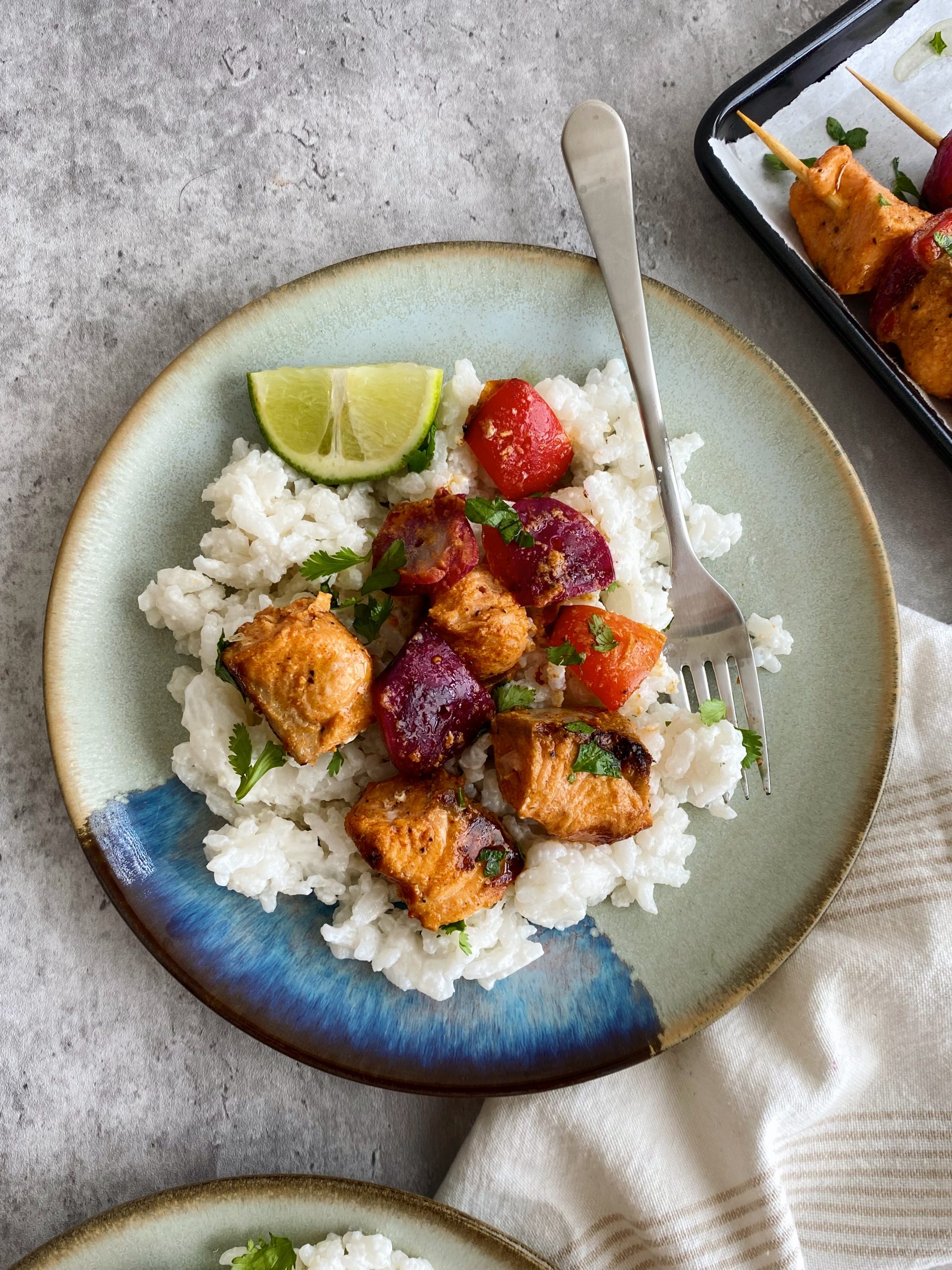 salmon skewers