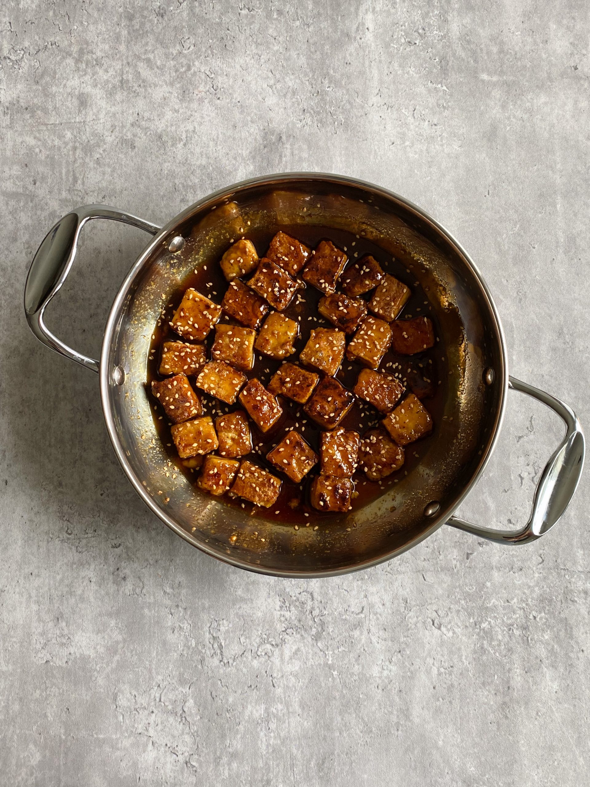 honey garlic tofu