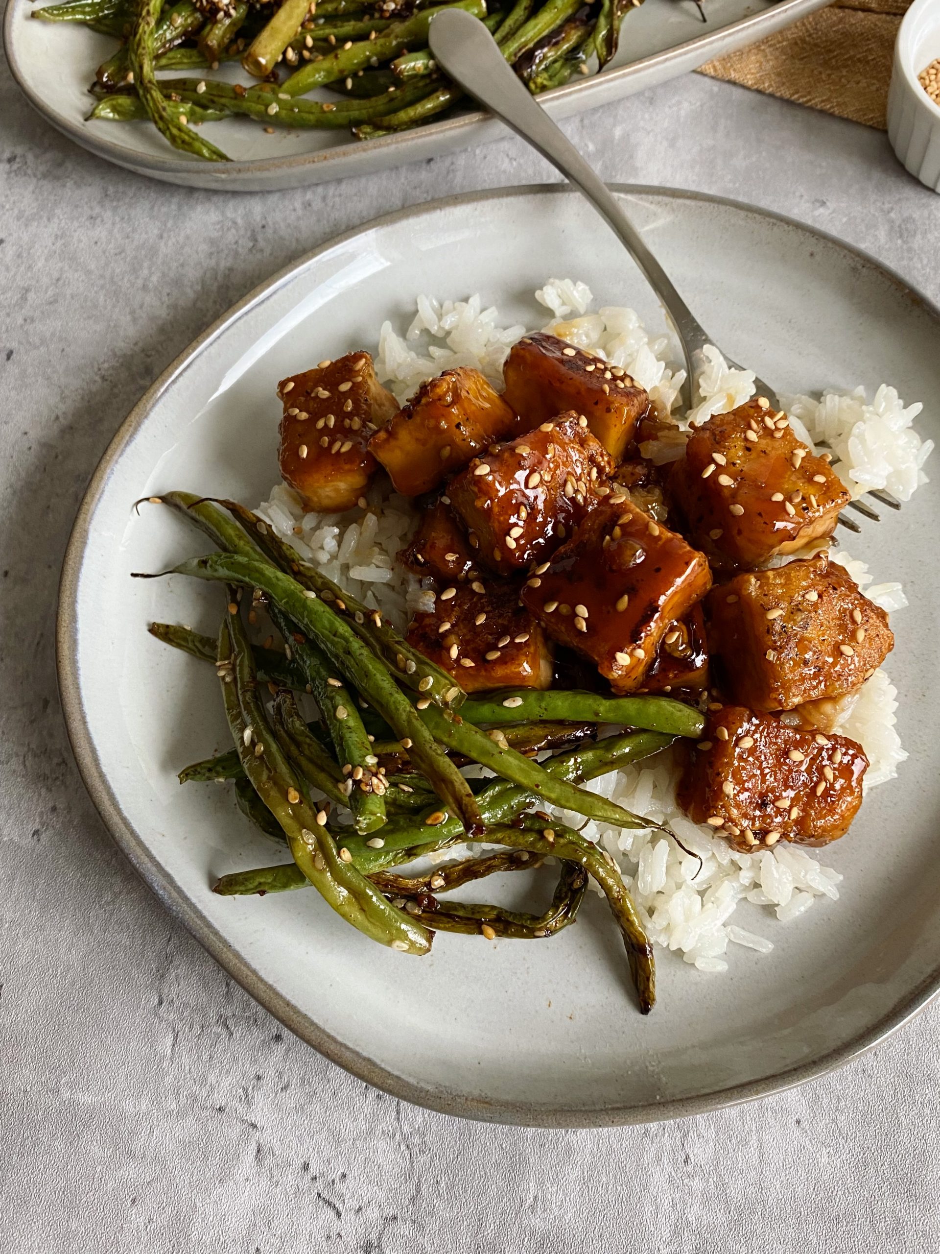 Garlic Sesame sting Beans 