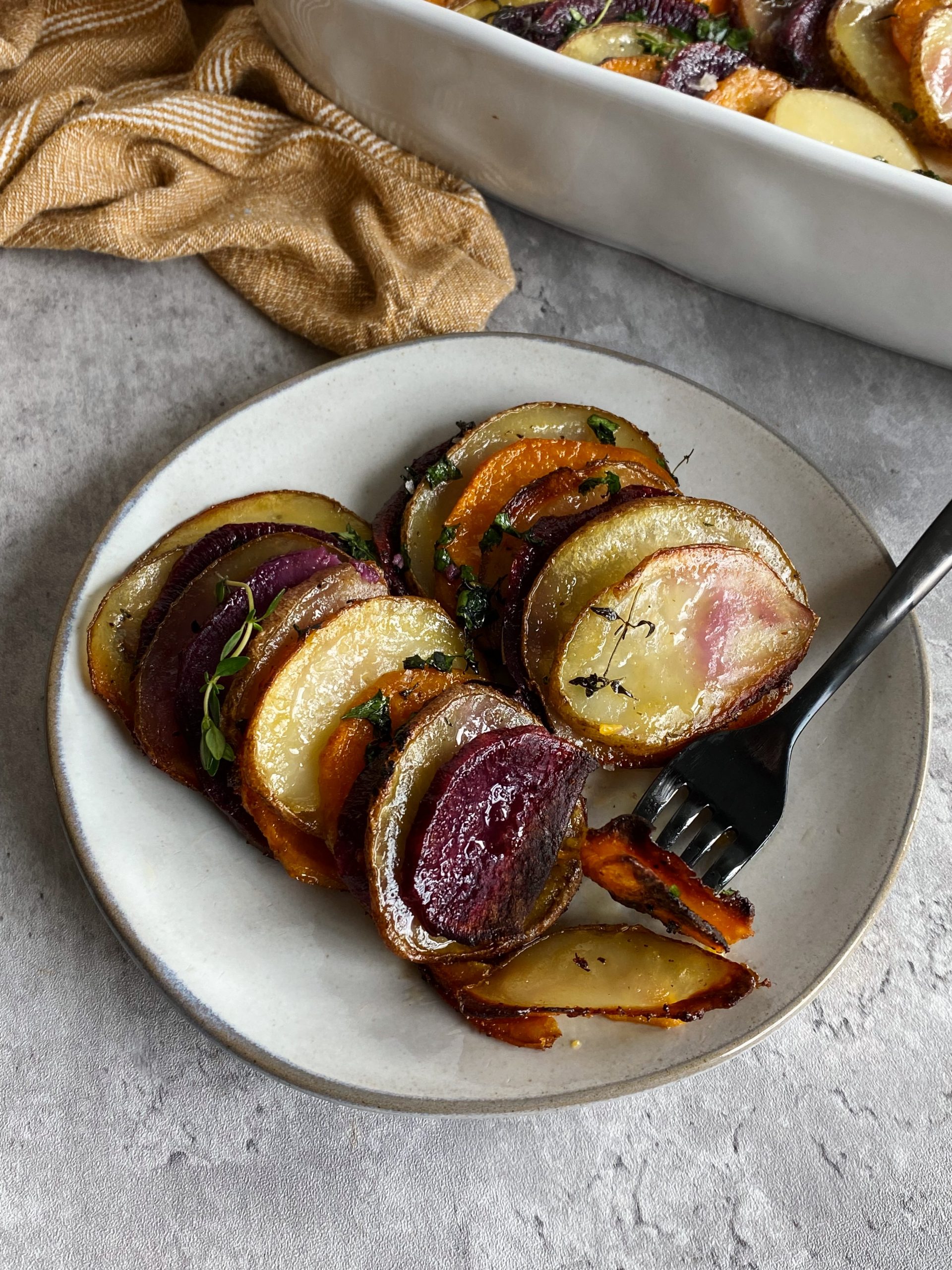 sliced roasted potatoes 