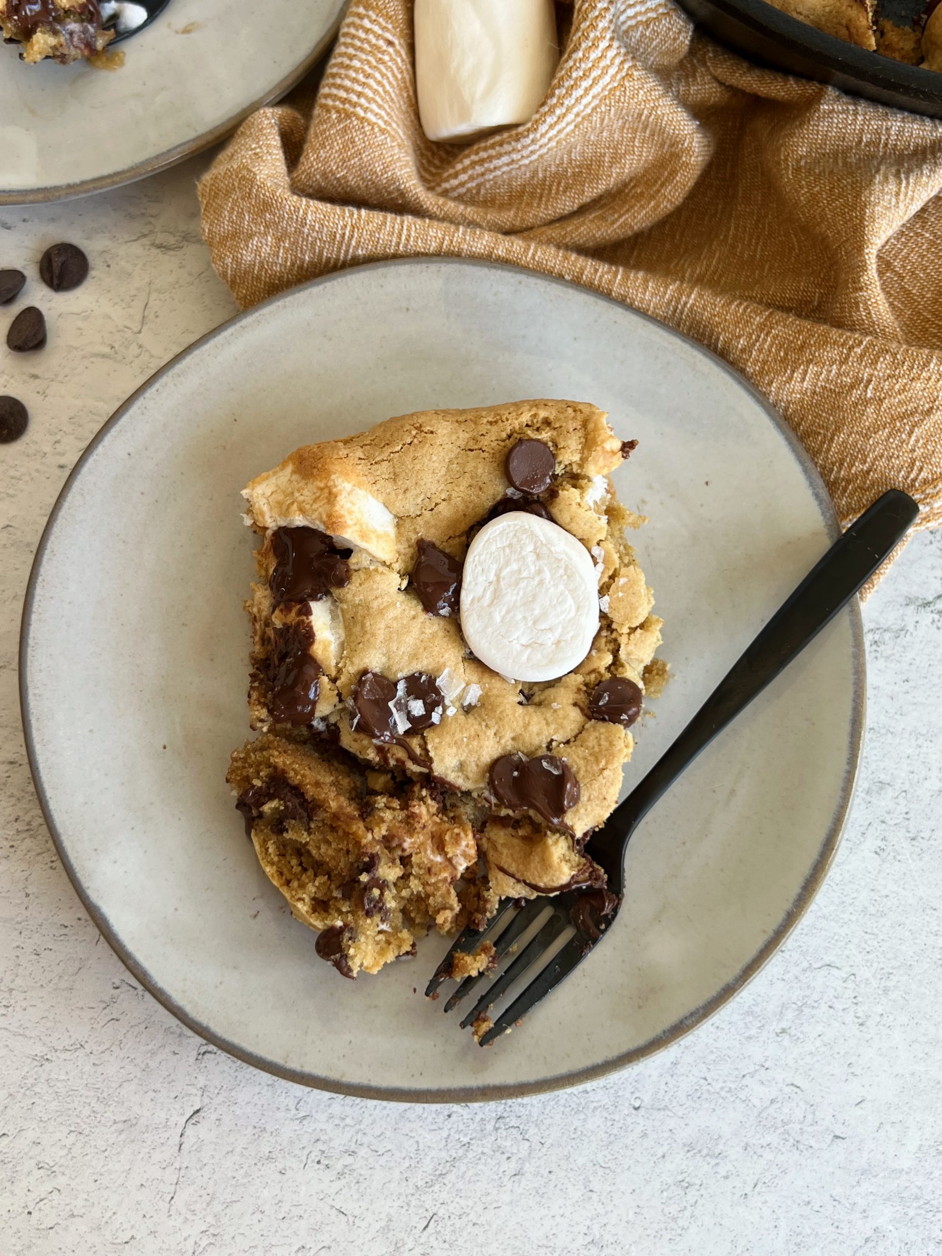 s'mores cookie skillet