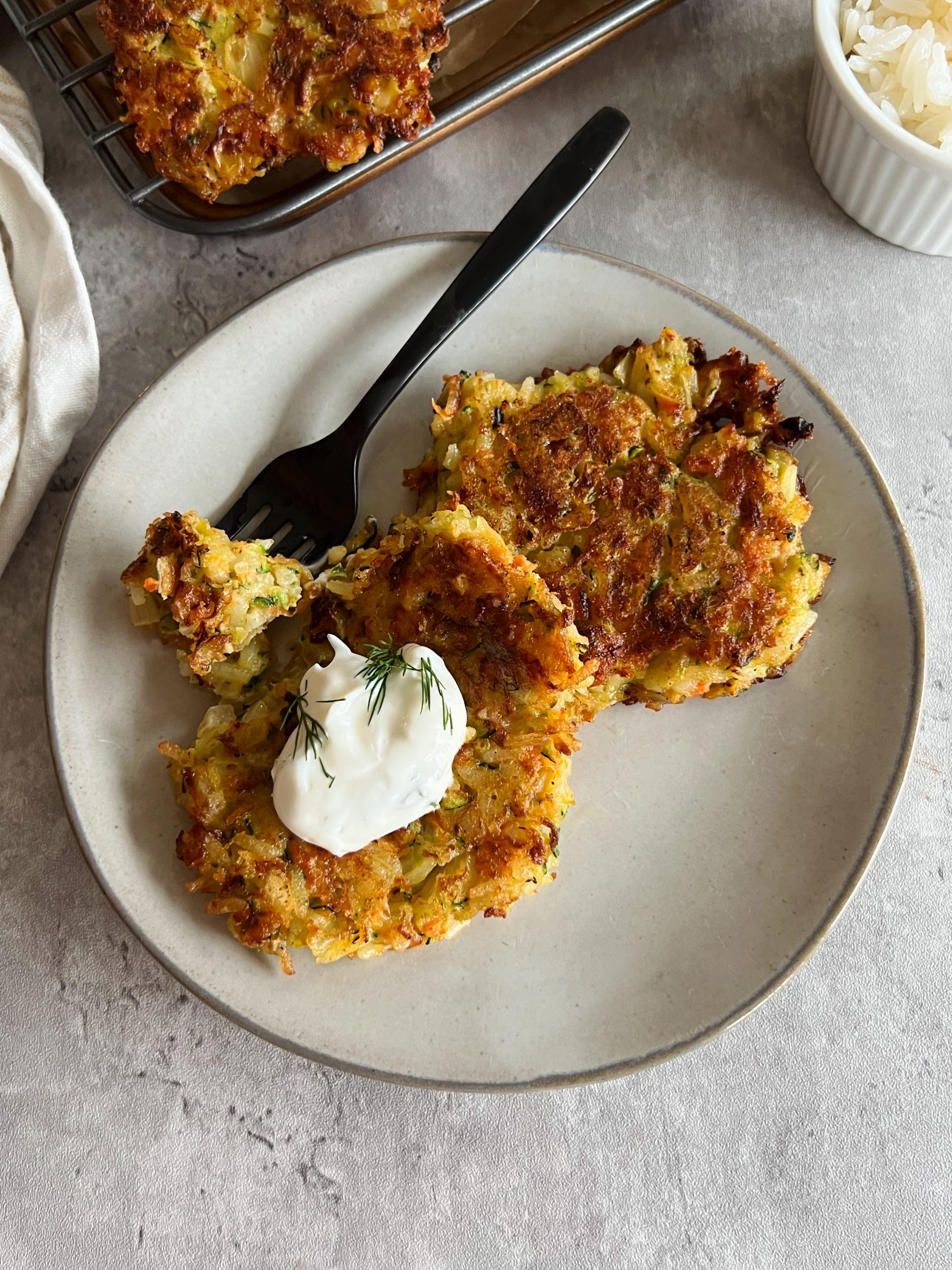 veggie rice fritters