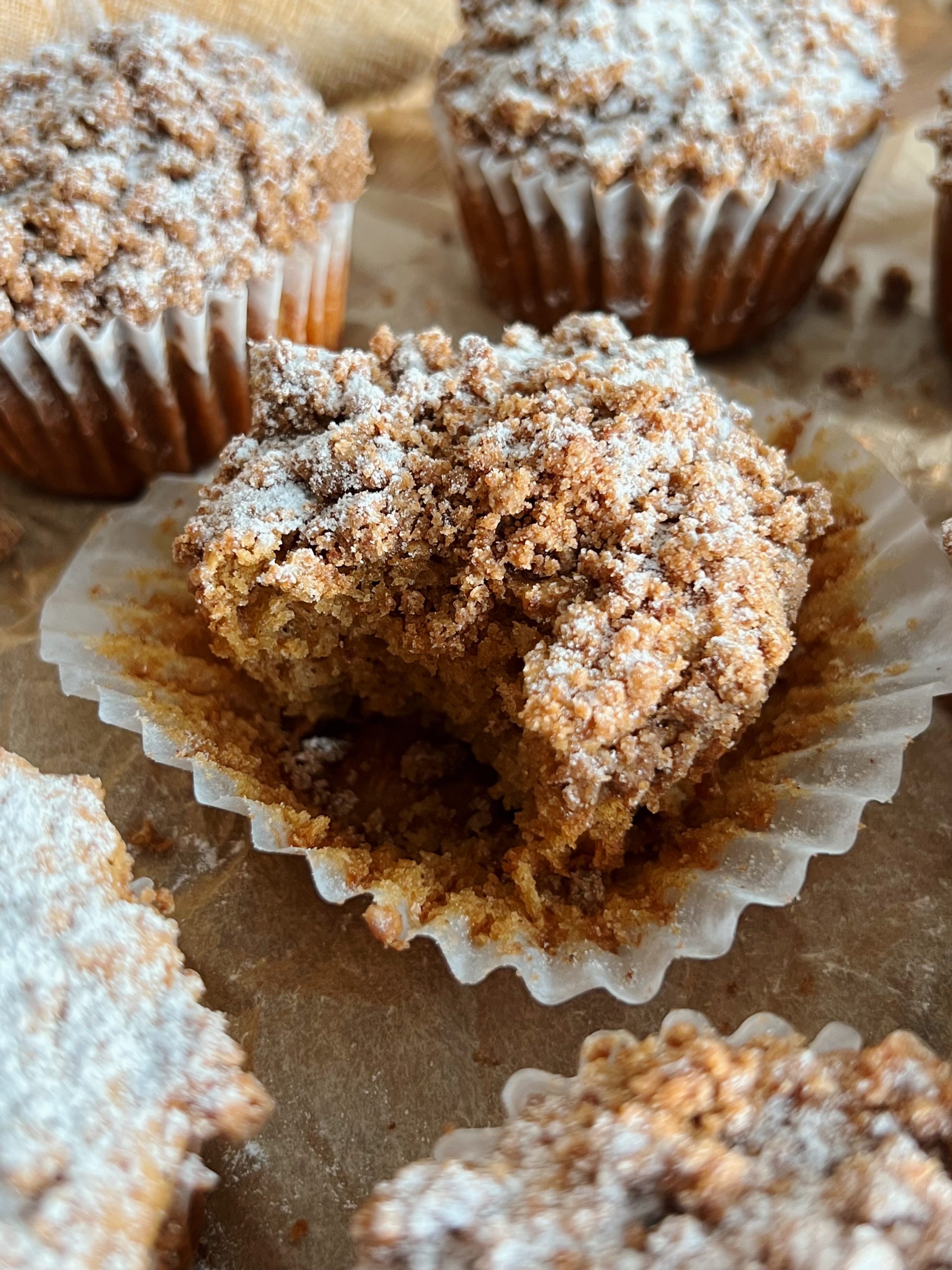 Gluten-free Crumb Cake Muffins