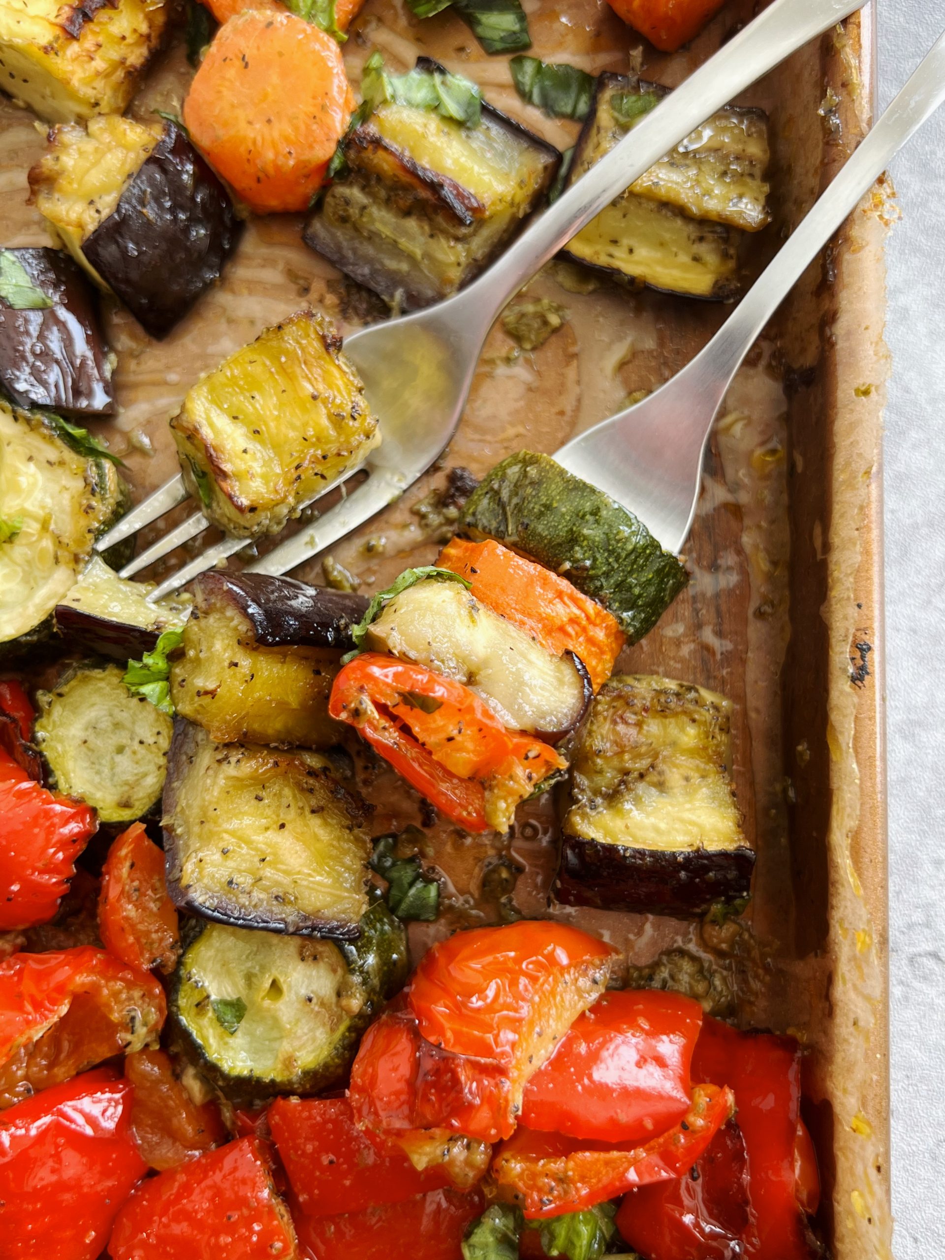pesto roasted vegetables