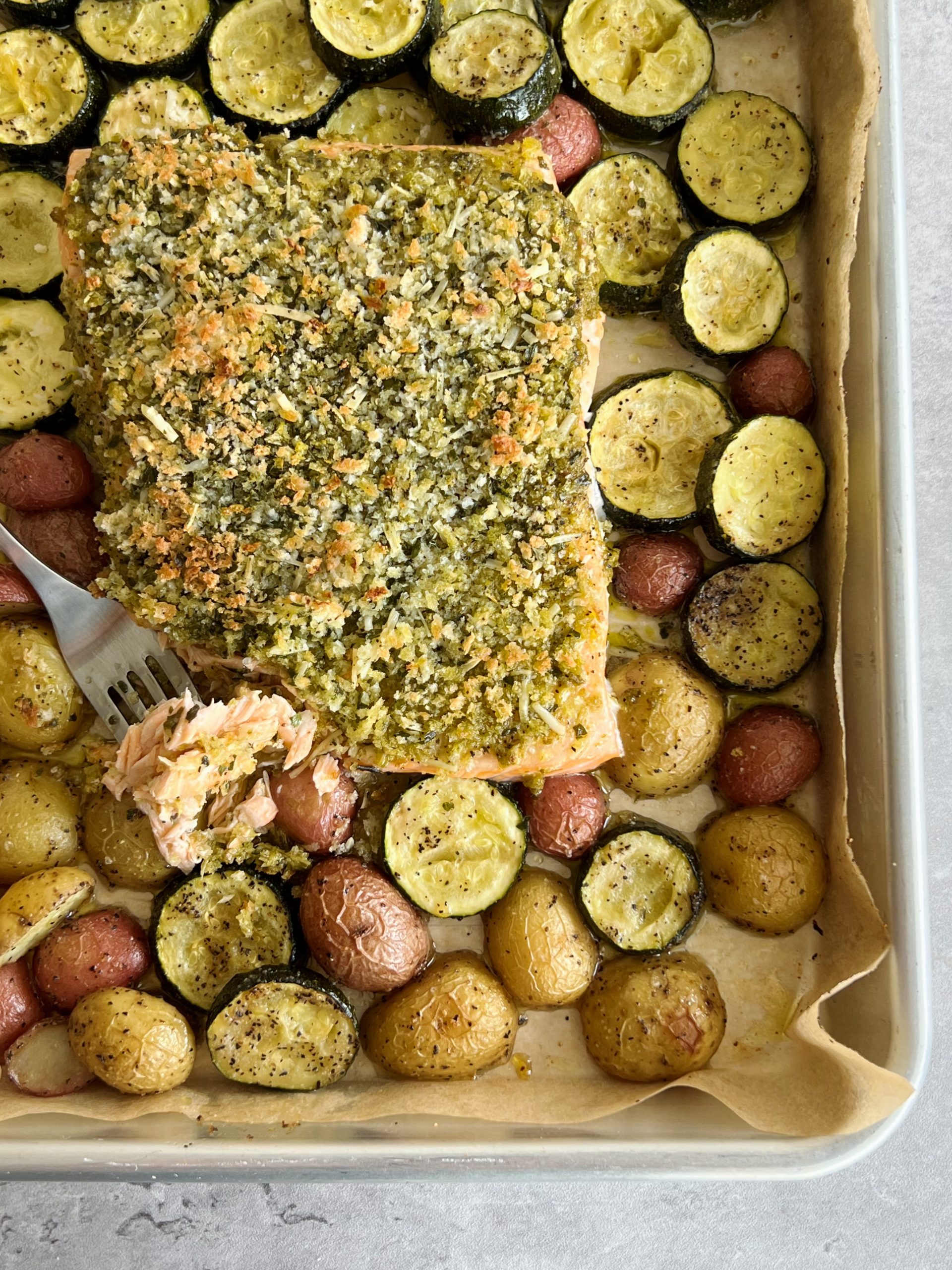 pesto crusted salmon