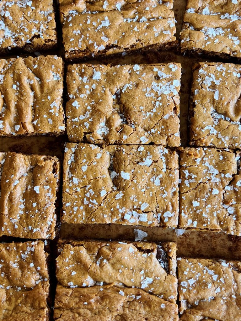 Dark Chocolate Sea Salt Cookie Bars
