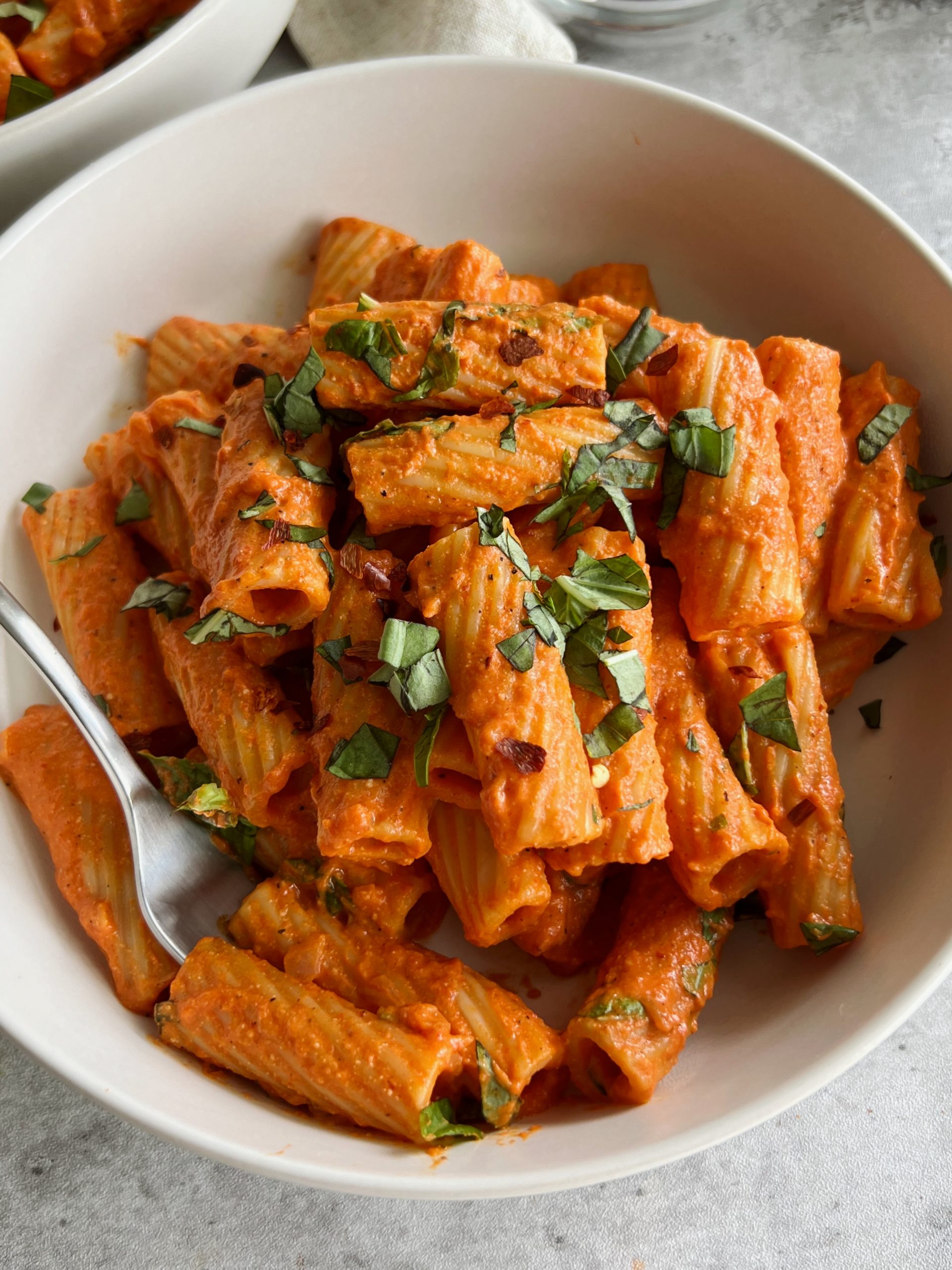 Spicy Roasted Red Pepper Pasta 