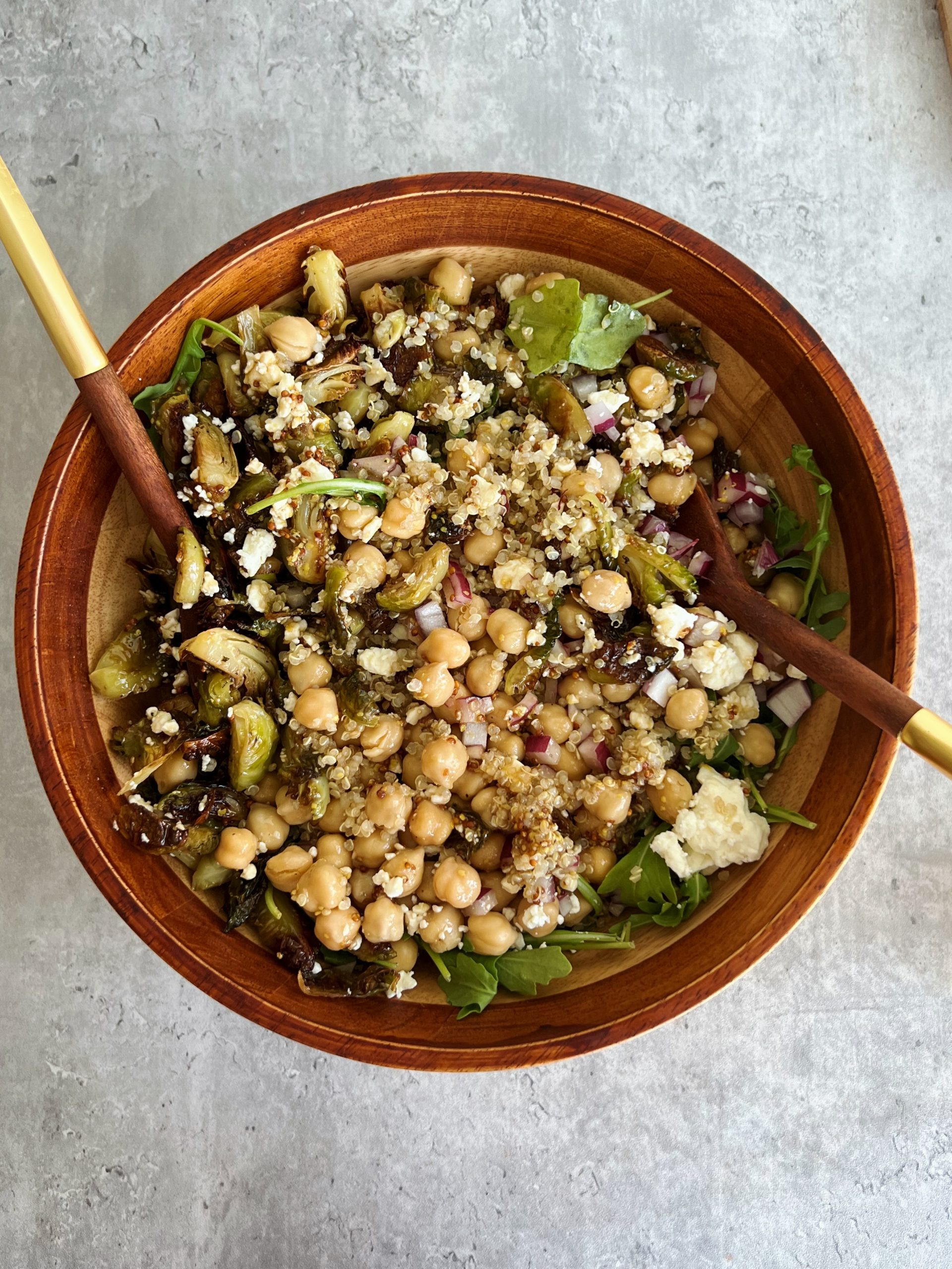Roasted Brussels Sprouts Quinoa Salad 